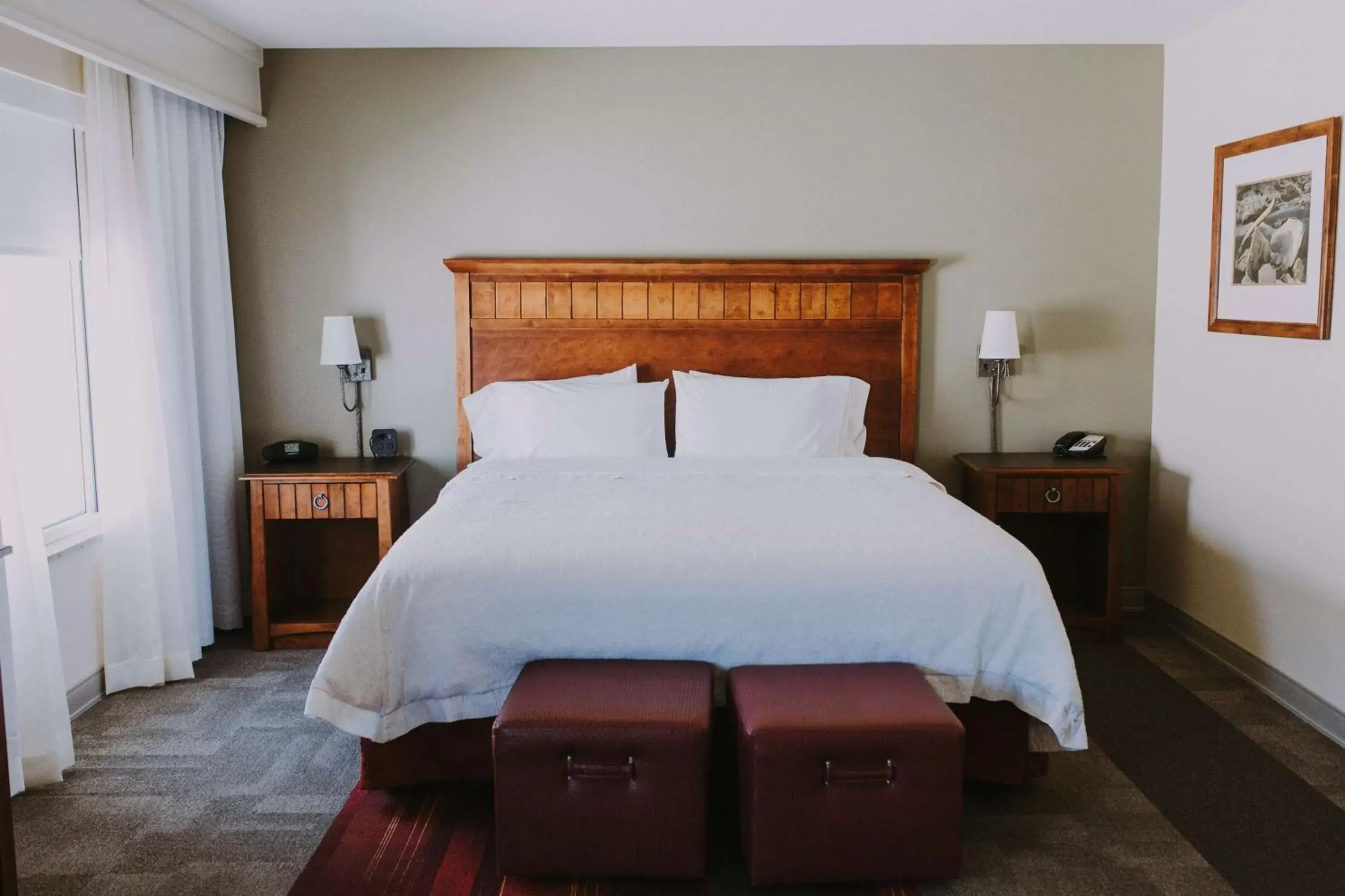 Bed in Hampton Inn & Suites Green River