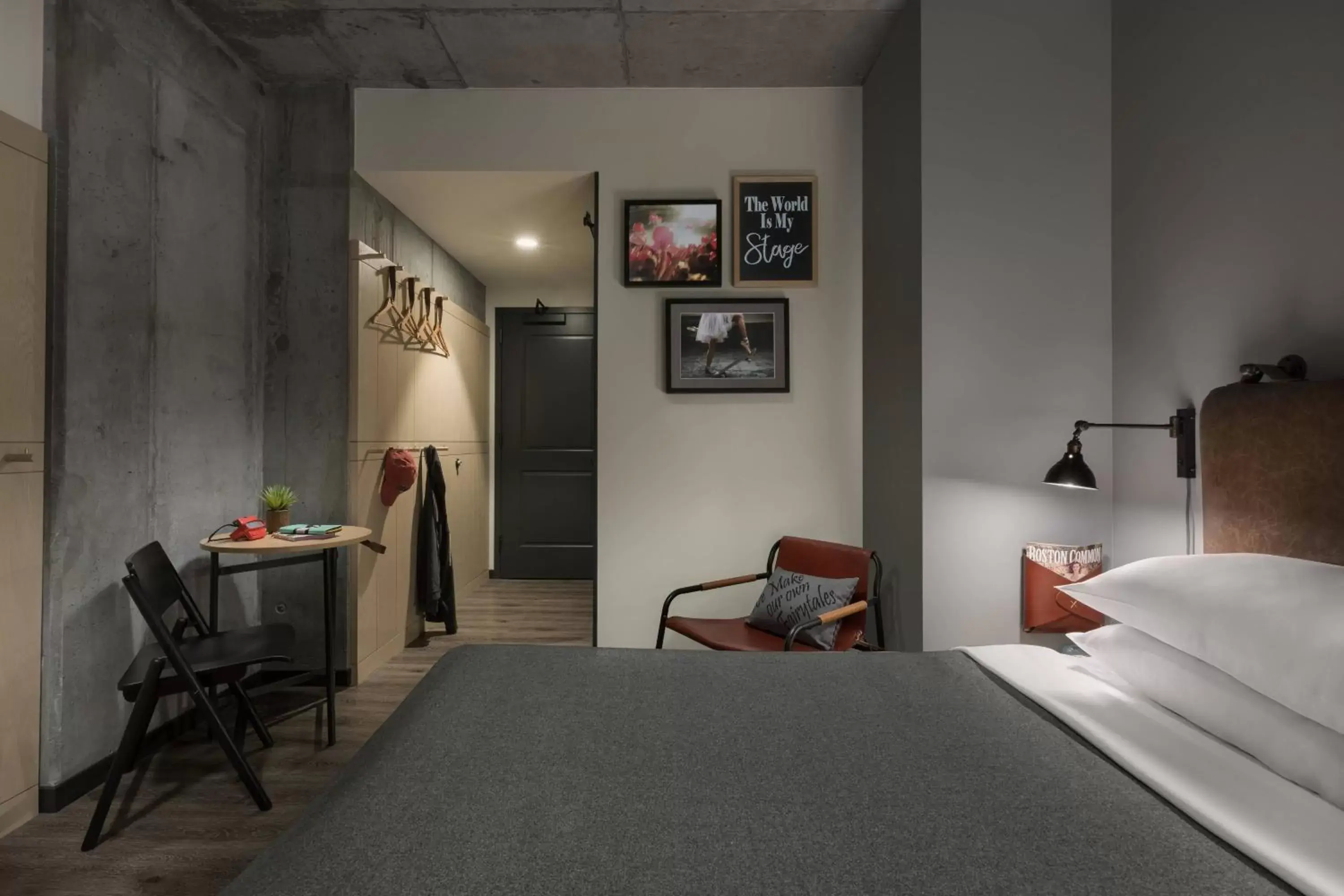 Backstage, Guest room, 1 Queen -Mobility Accessible w/ Roll-in Shower) in Moxy Boston Downtown Backstage, Guest room, 1 Queen -Mobility Accessible w/ Roll-in Shower) in Moxy Boston Downtown