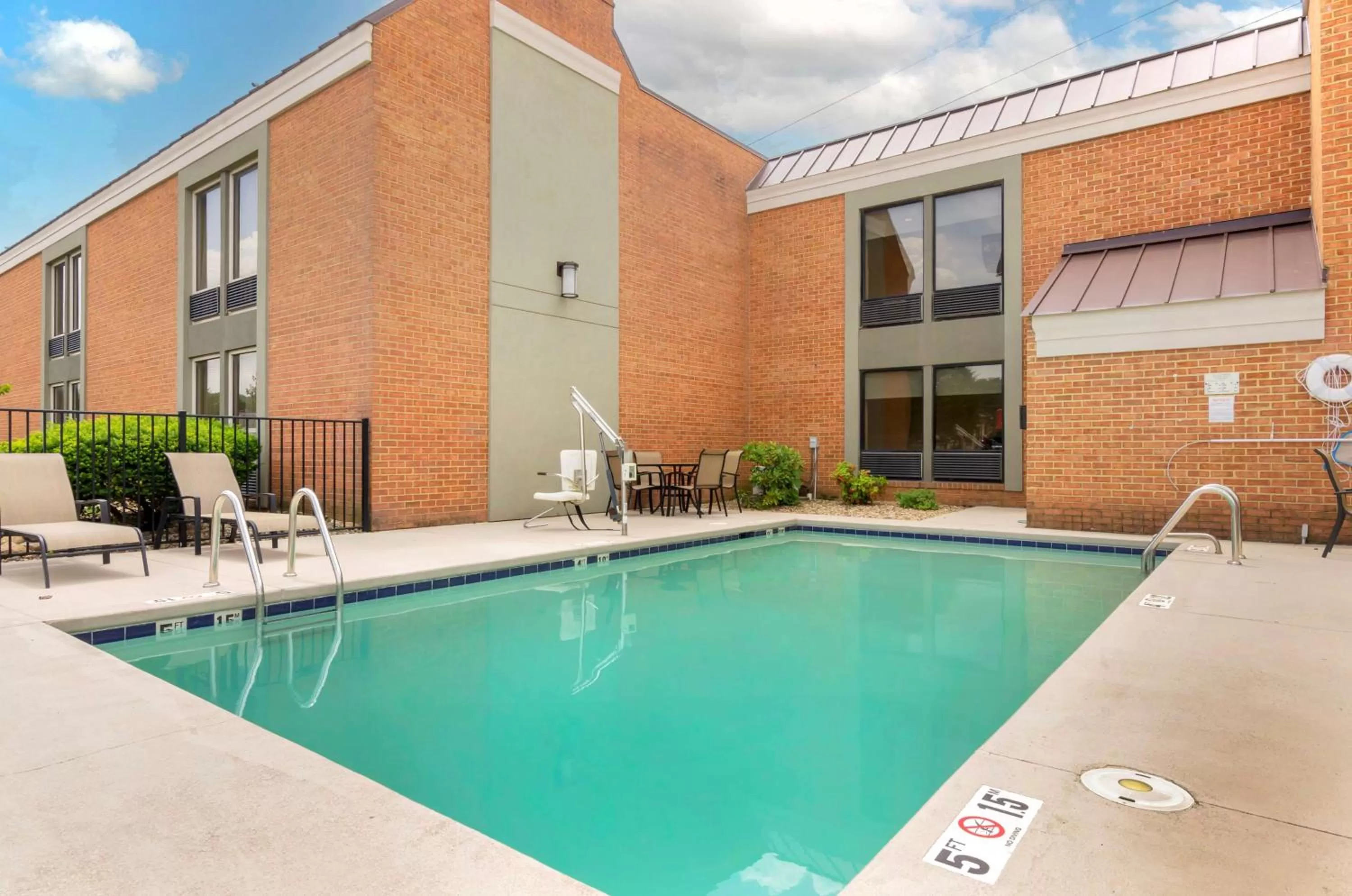 Pool view in Best Western North Roanoke