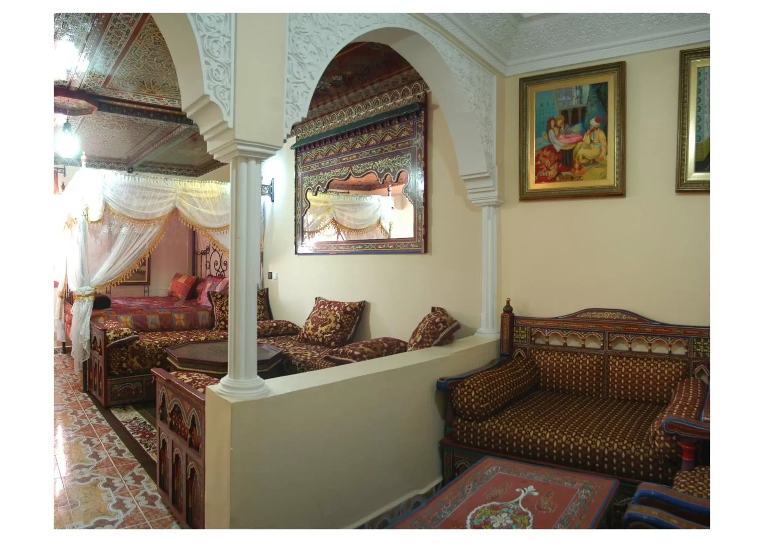 Photo of the whole room, Seating Area in Moroccan House