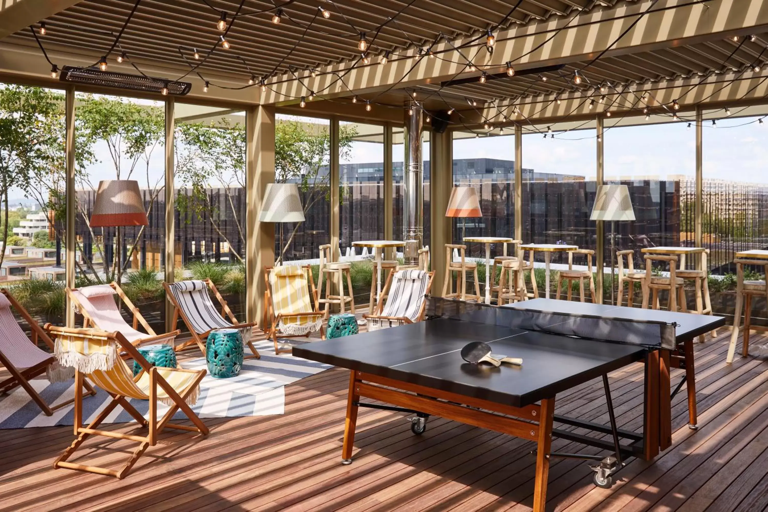 Balcony/Terrace, Table Tennis in Mama Shelter Luxembourg