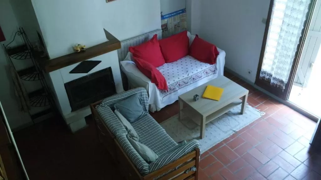 Seating area, Bed in Mas Grimaud - Gîte- Studio et chambres d'hôtes familiales