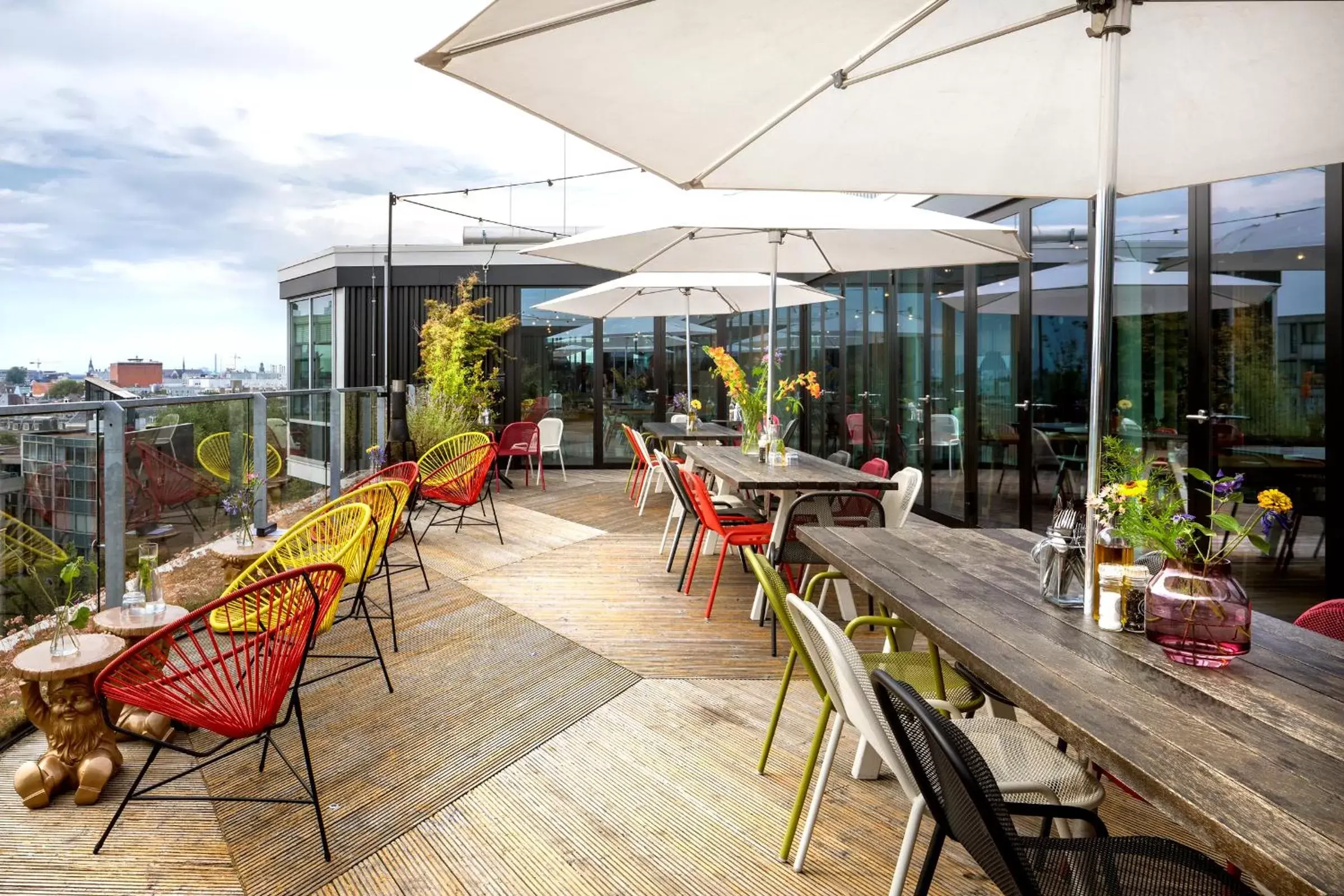 Balcony/Terrace, Restaurant/Places to Eat in Zoku Amsterdam