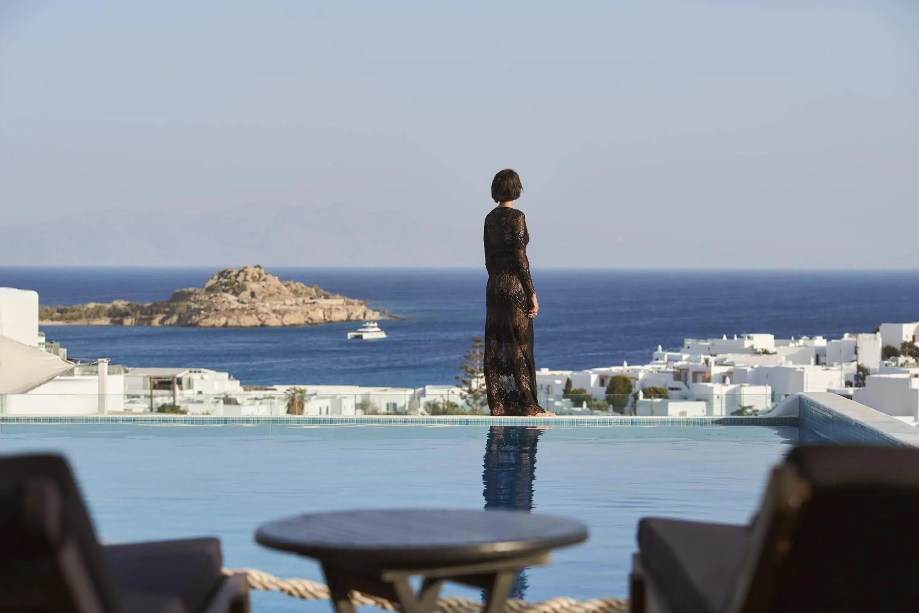 Swimming pool in Mr & Mrs White Mykonos