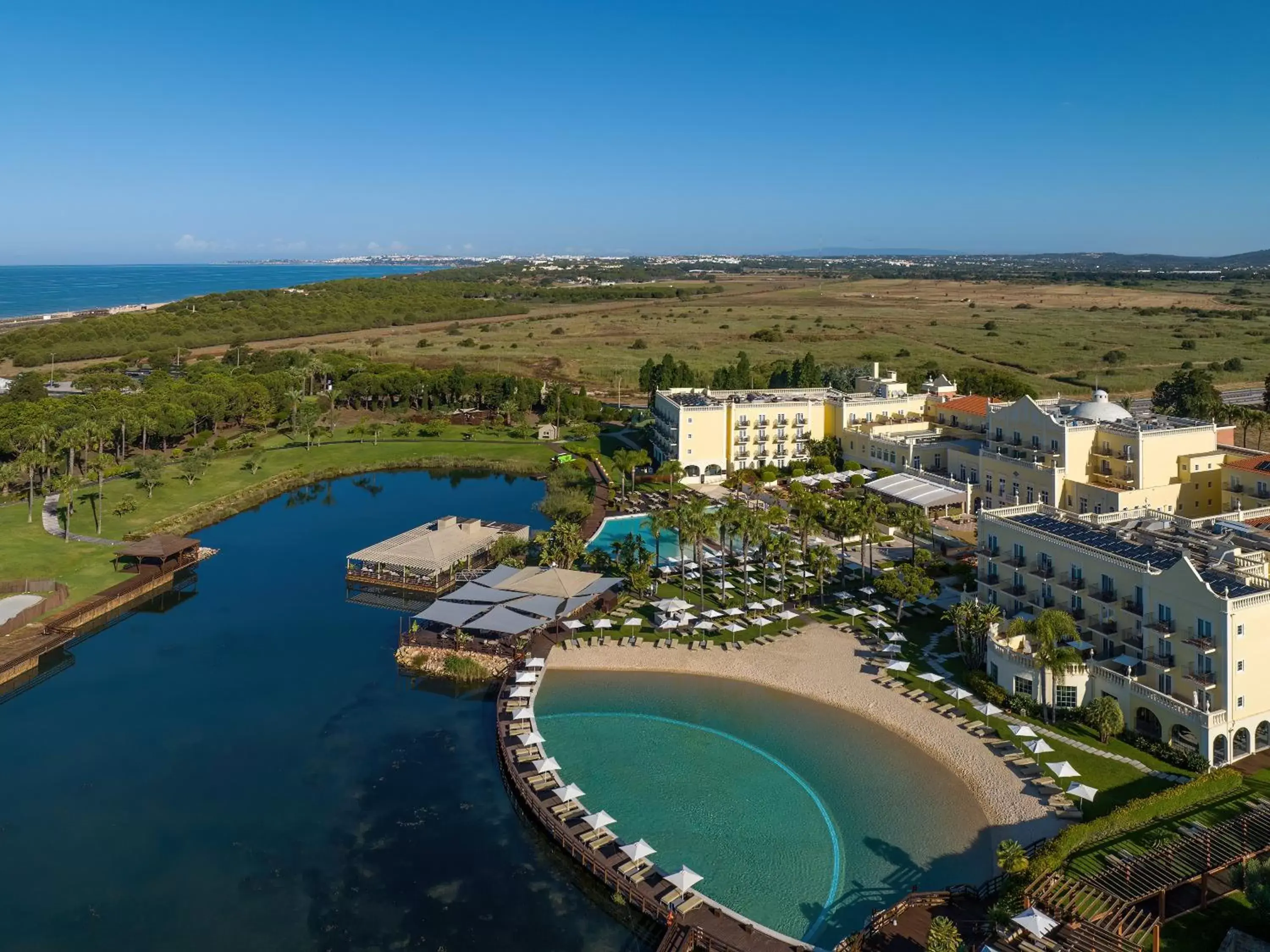 Lake view, Bird's-eye View in Domes Lake Algarve, Autograph Collection