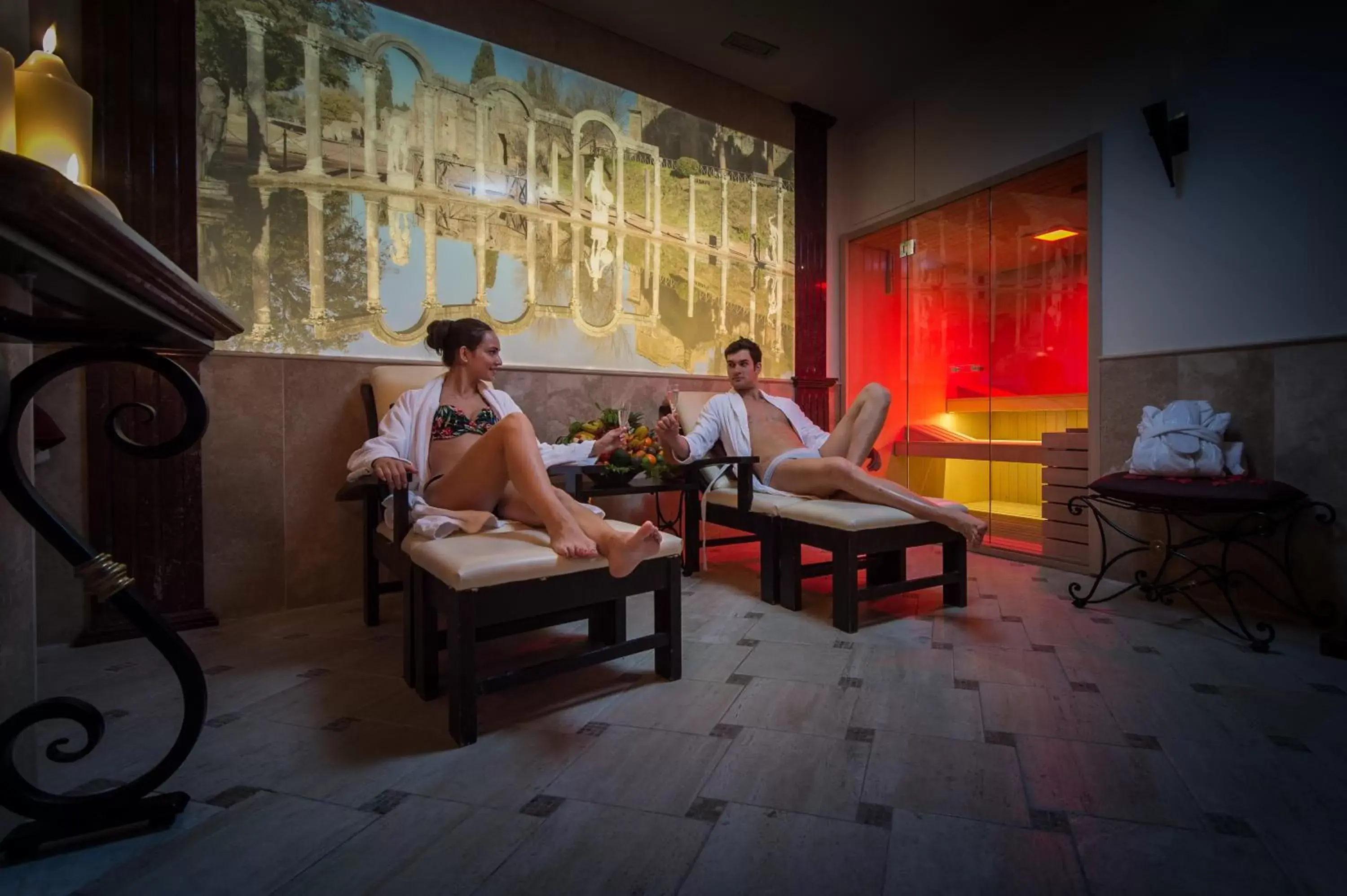 Sauna in Trilussa Palace Hotel Congress & Spa