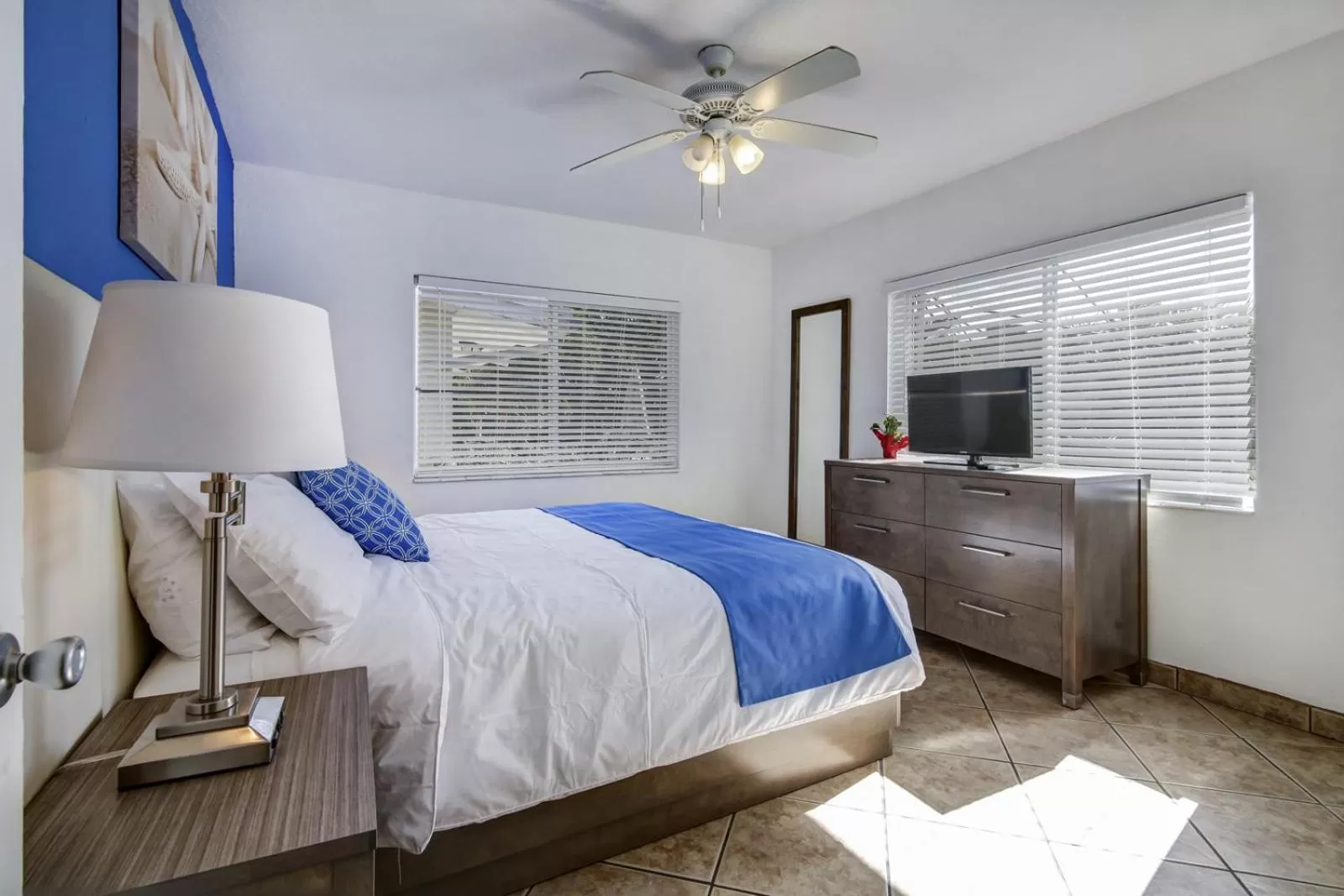 Bed in Blue Strawberry by the Sea