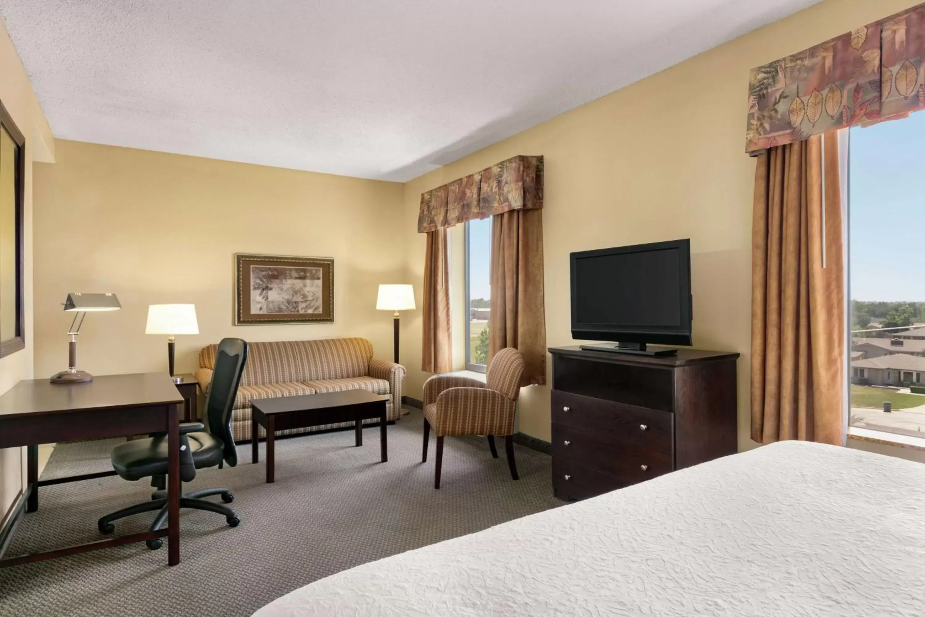 Bedroom, TV/Entertainment Center in Hampton Inn & Suites Lawton