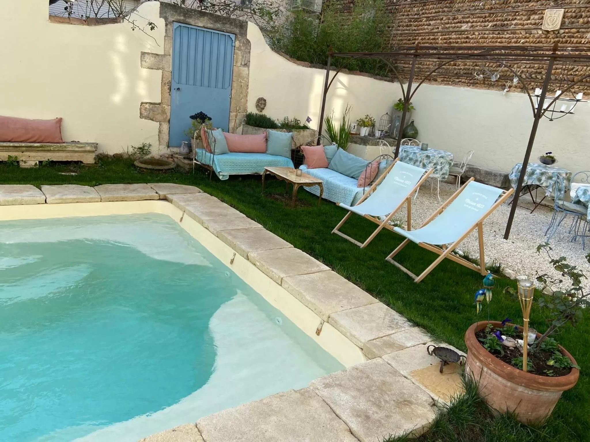 Patio, Swimming Pool in Maison 1823 - Suites de charme à Garons