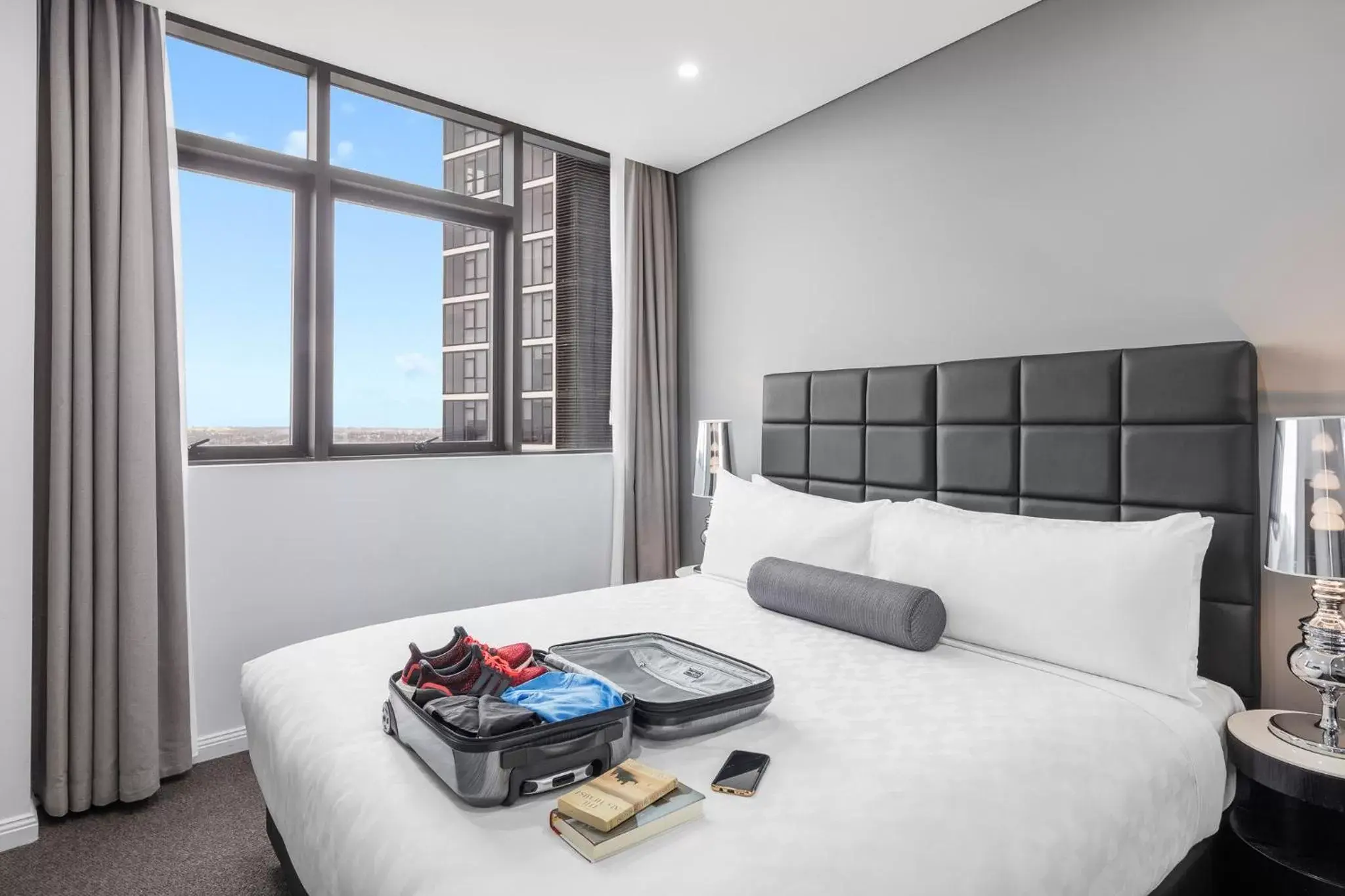 Bed in Meriton Suites Church Street, Parramatta