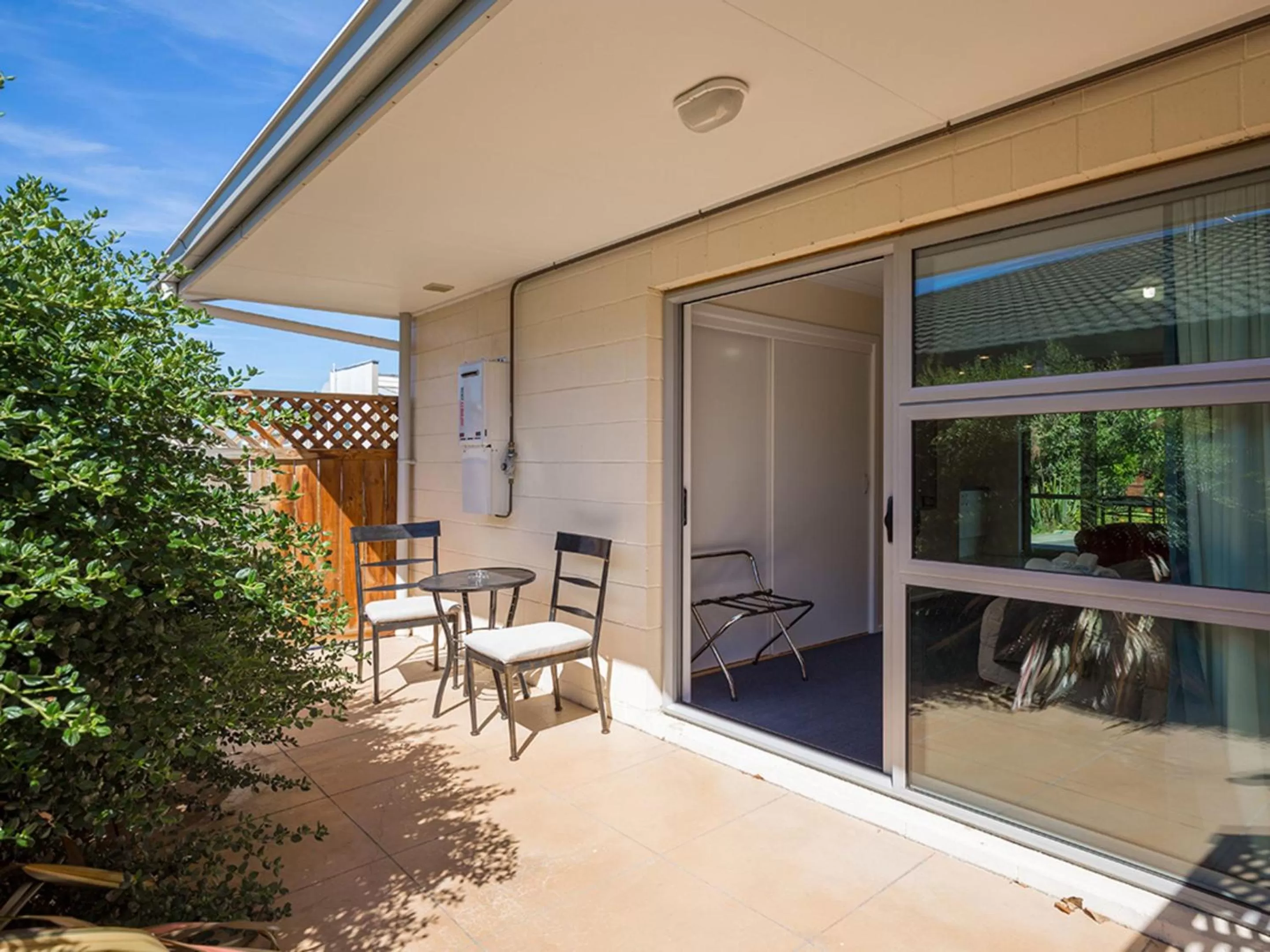 Patio in Middle Park Motel