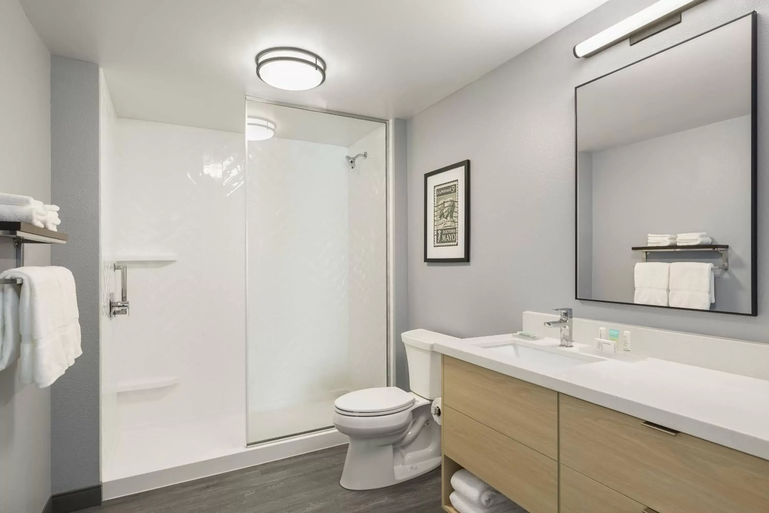 Bathroom in TownePlace Suites By Marriott Rochester Mayo Clinic Area