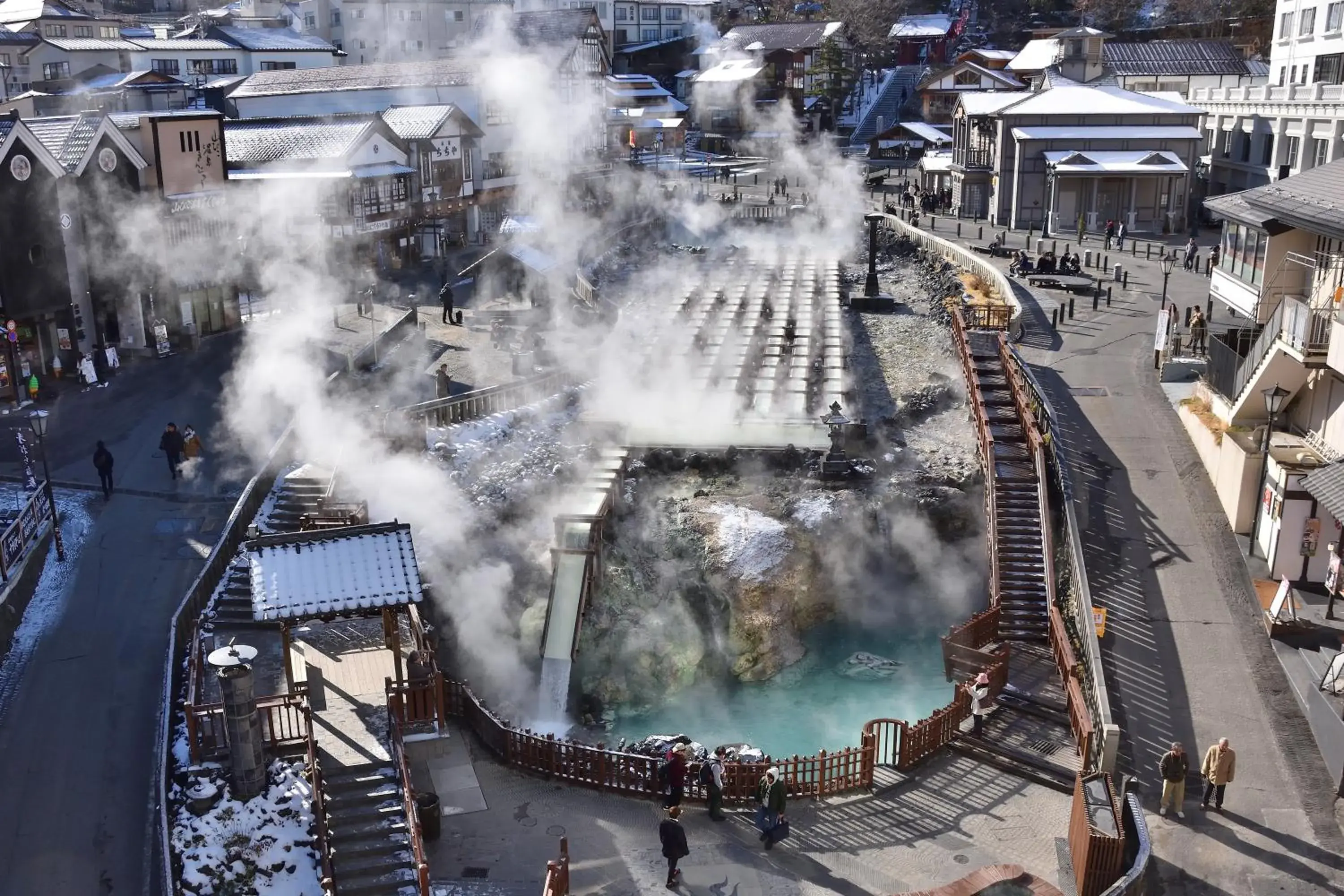 Nearby landmark, Bird's-eye View in Kusatsu Onsen Daitokan