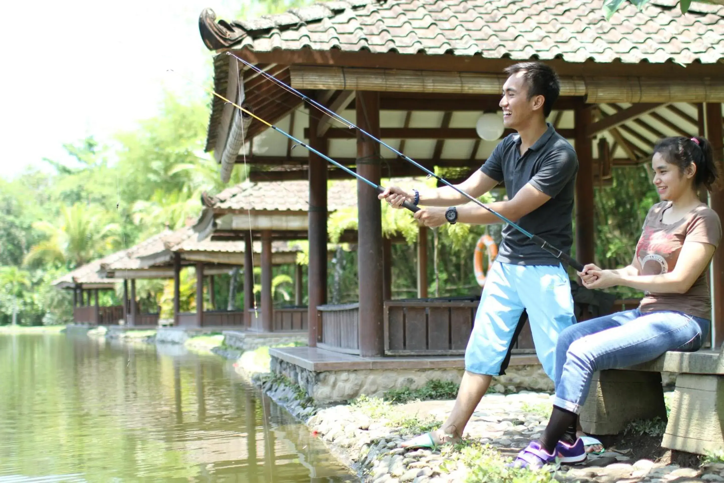 Fishing, Guests in The Westlake Resort Yogya