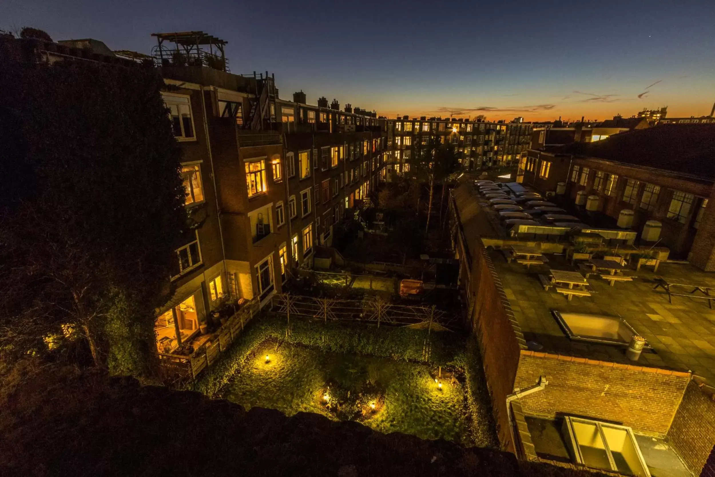 Bird's eye view, Sunrise/Sunset in Hotel Port