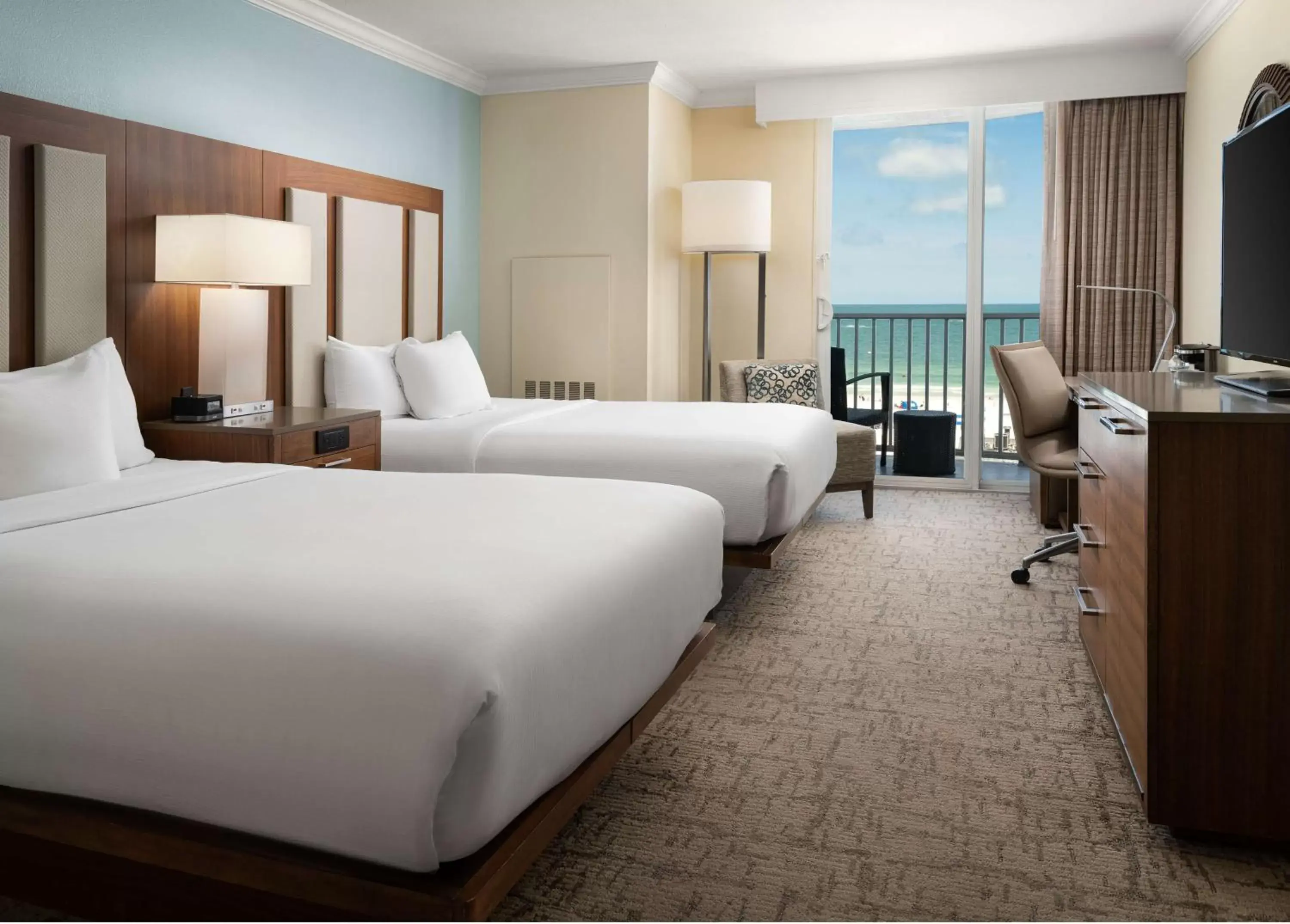 Bed in Hilton Clearwater Beach Resort & Spa