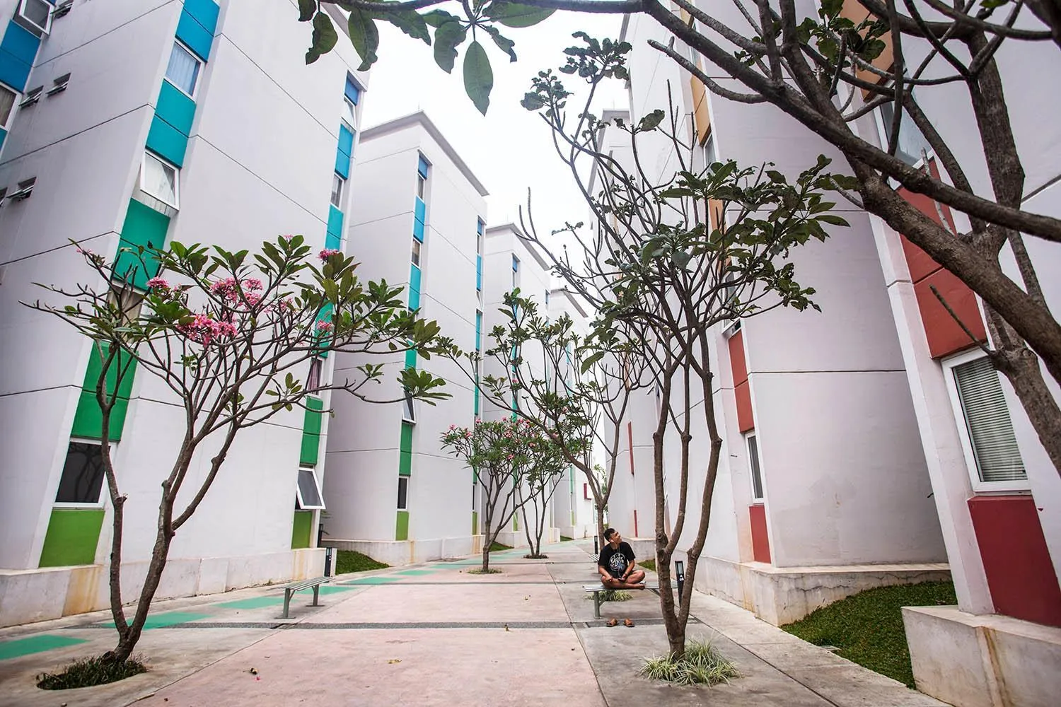 Garden view in De Green Inn at Aeropolis