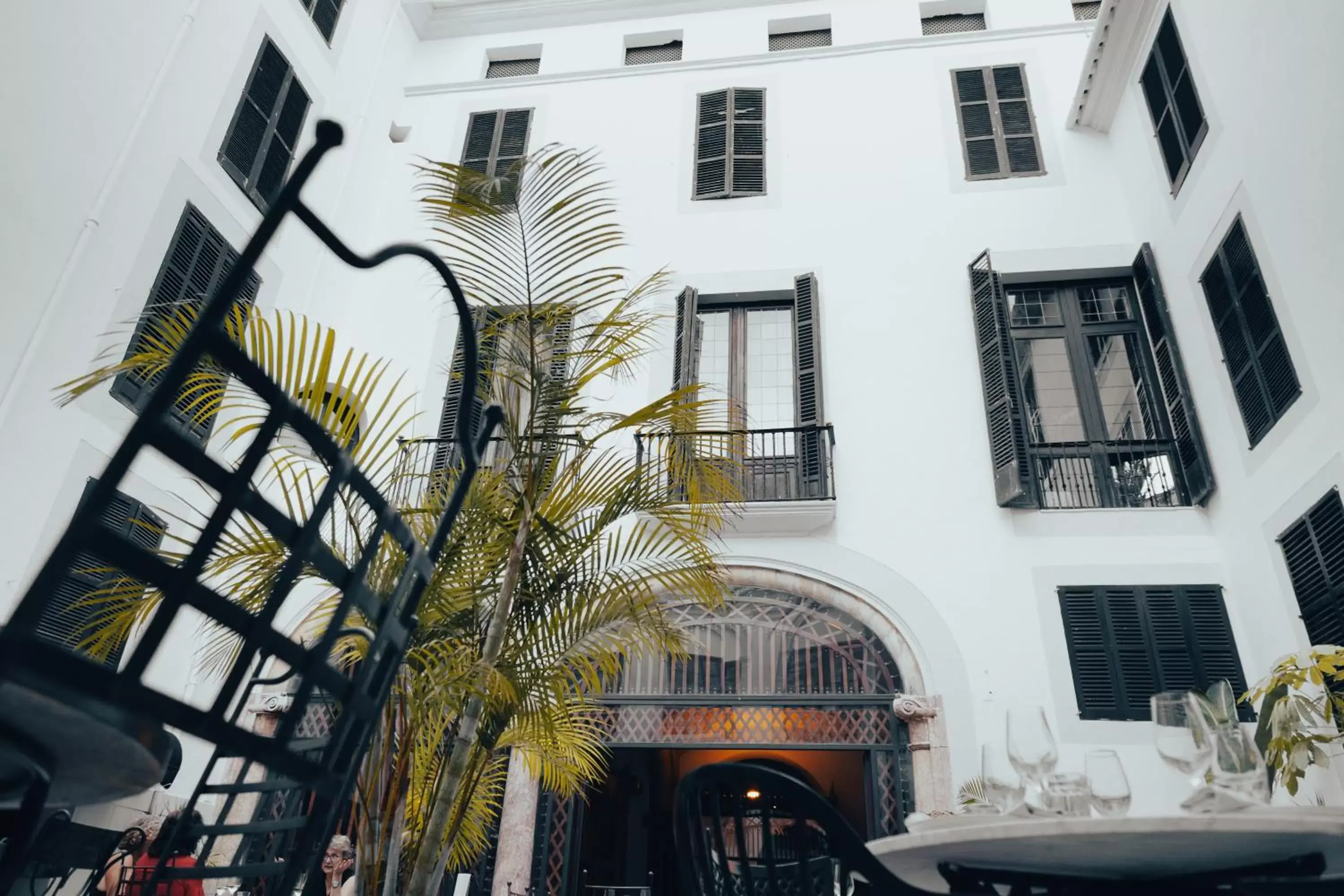 Patio, Property Building in Hotel Born