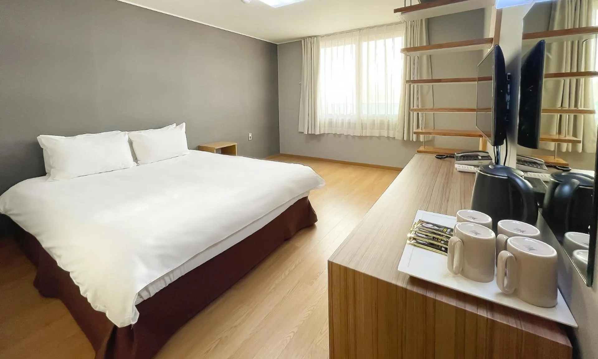 Bed in Pampas Hotel Jeju