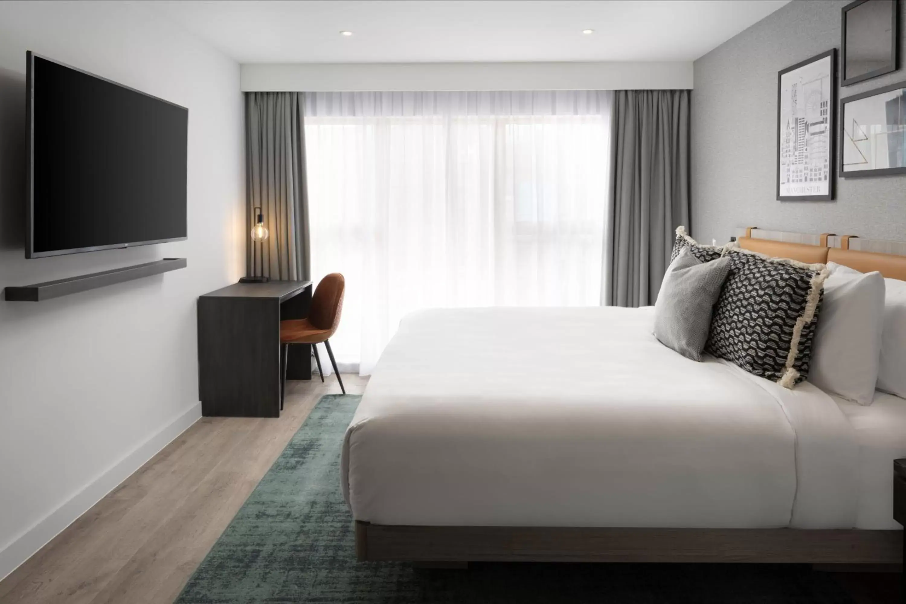 Bedroom, Bed in Residence Inn by Marriott Manchester Piccadilly
