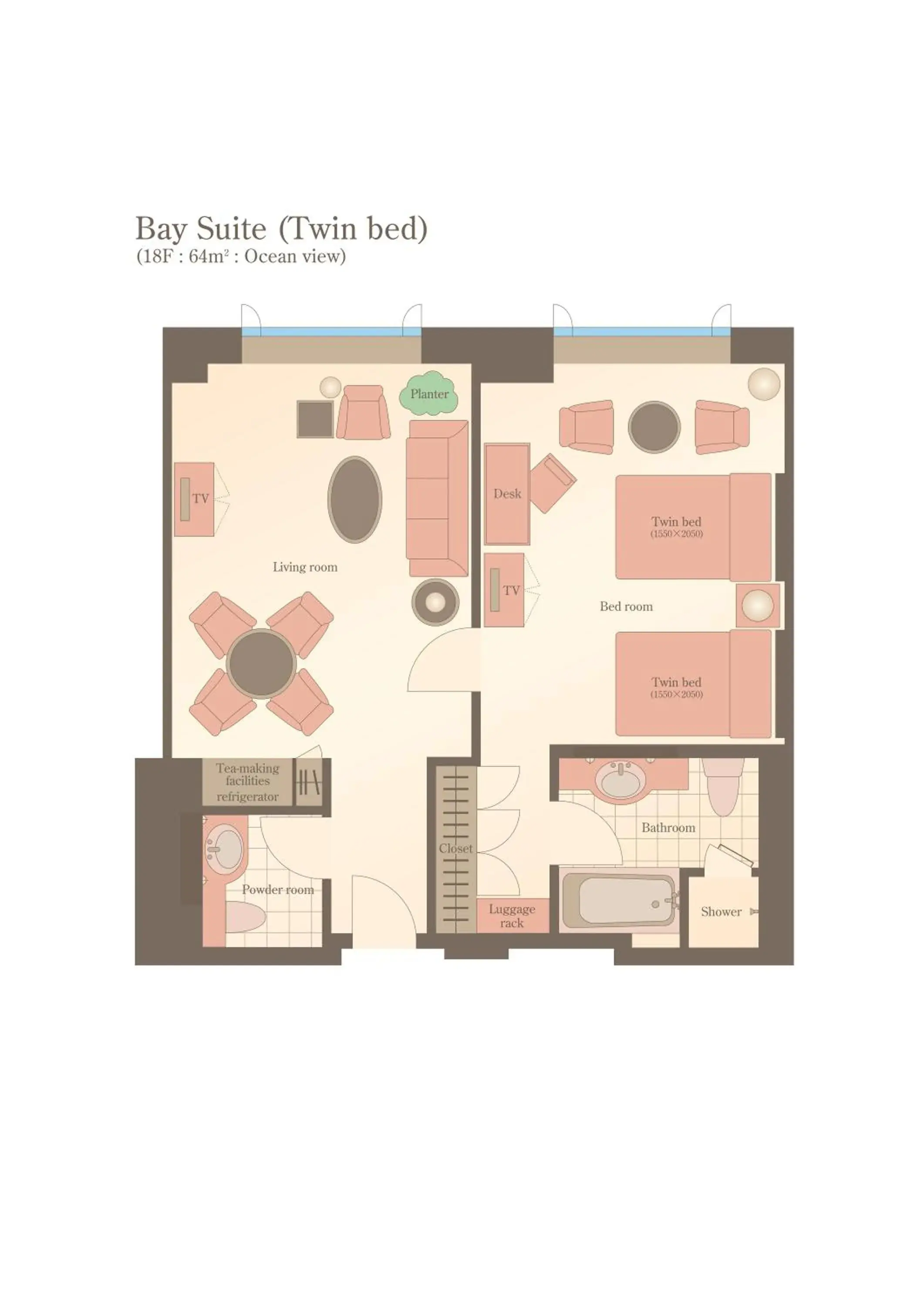 Floor Plan in Grand Park Otaru Hotel