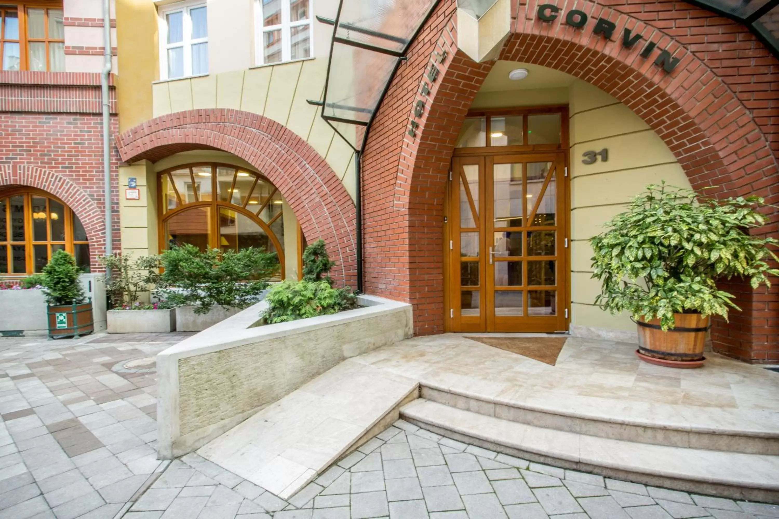 Facade/entrance in Corvin Hotel Budapest Sissi Wing
