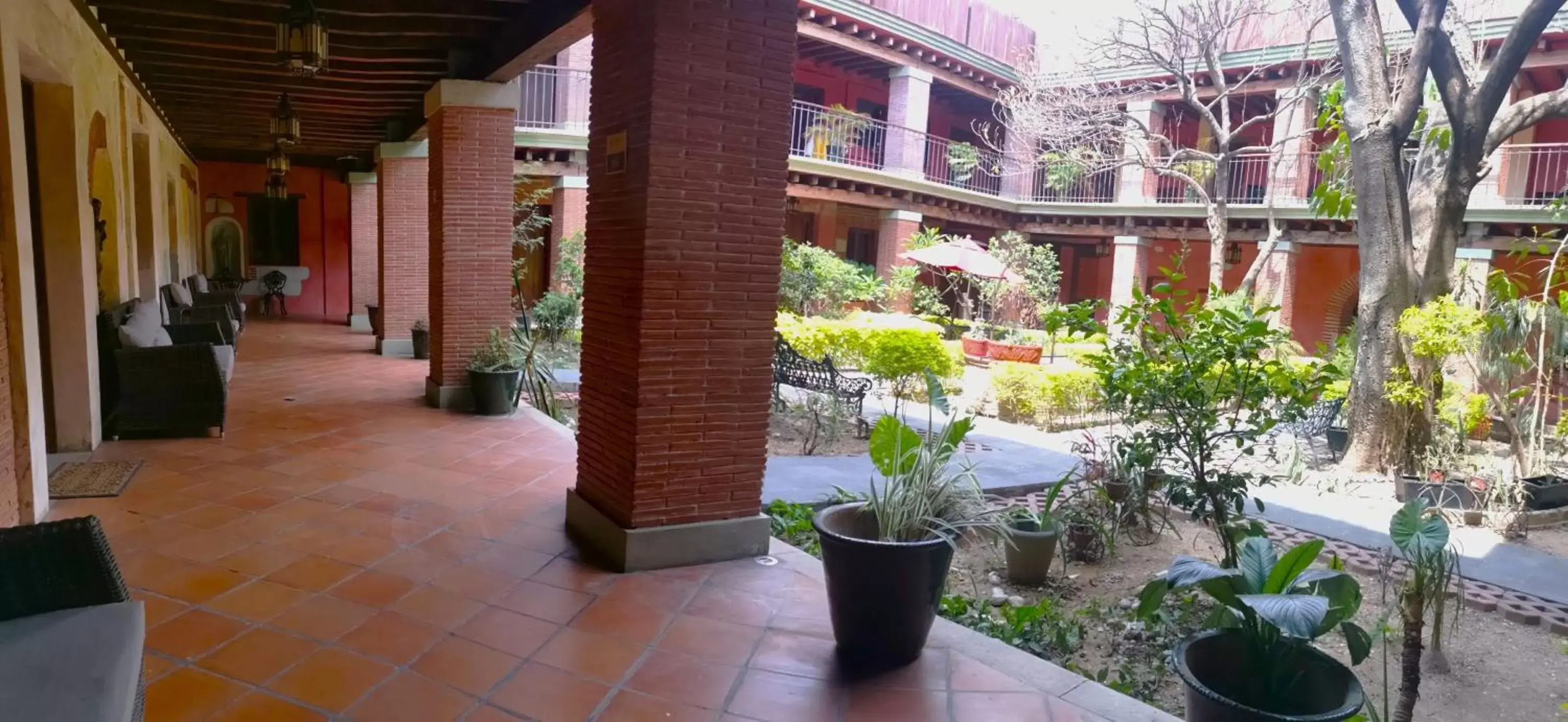 Garden view in Hotel Siglo XVII Art Gallery
