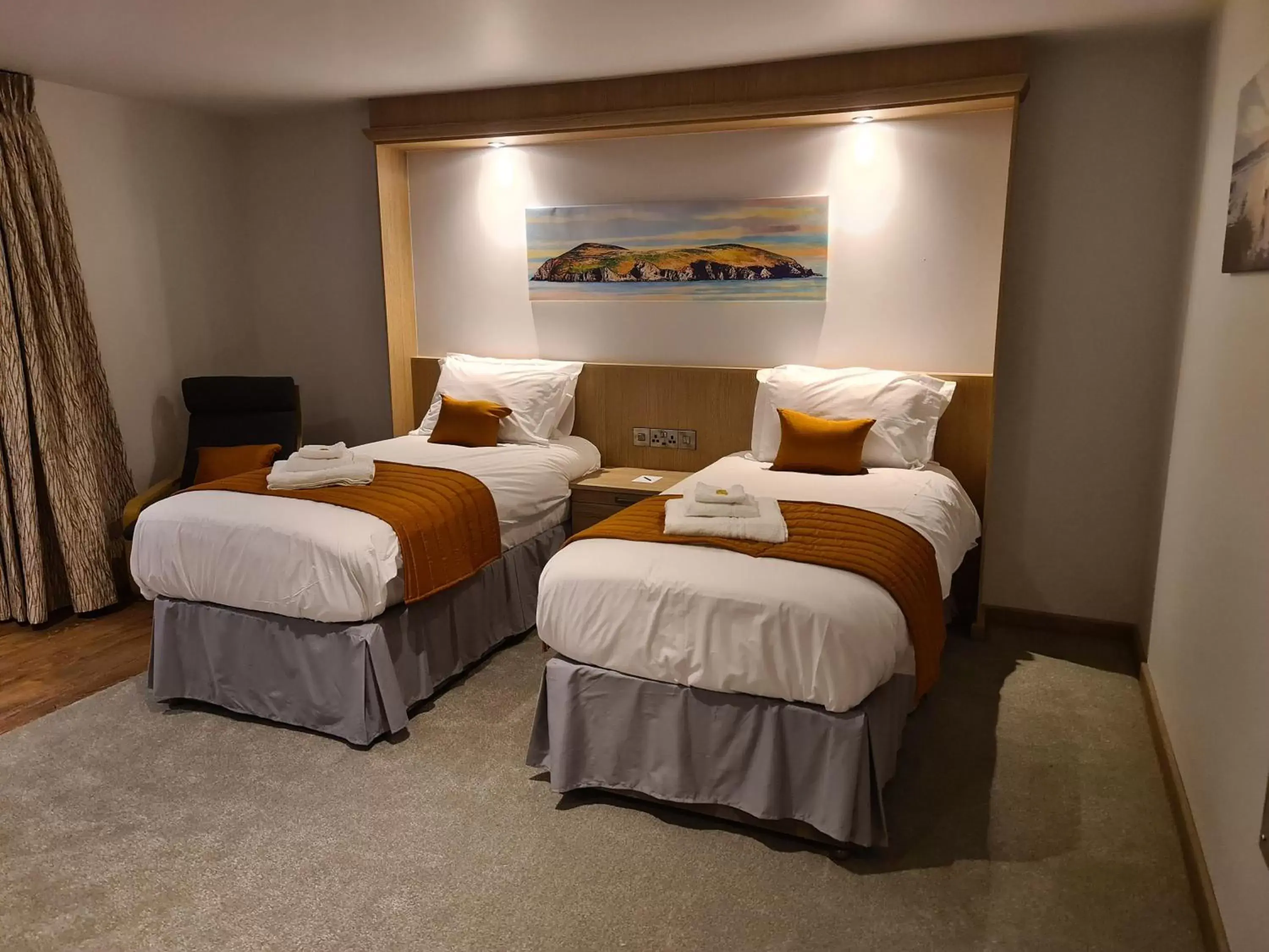 Bed in The Teifi Waterside Hotel
