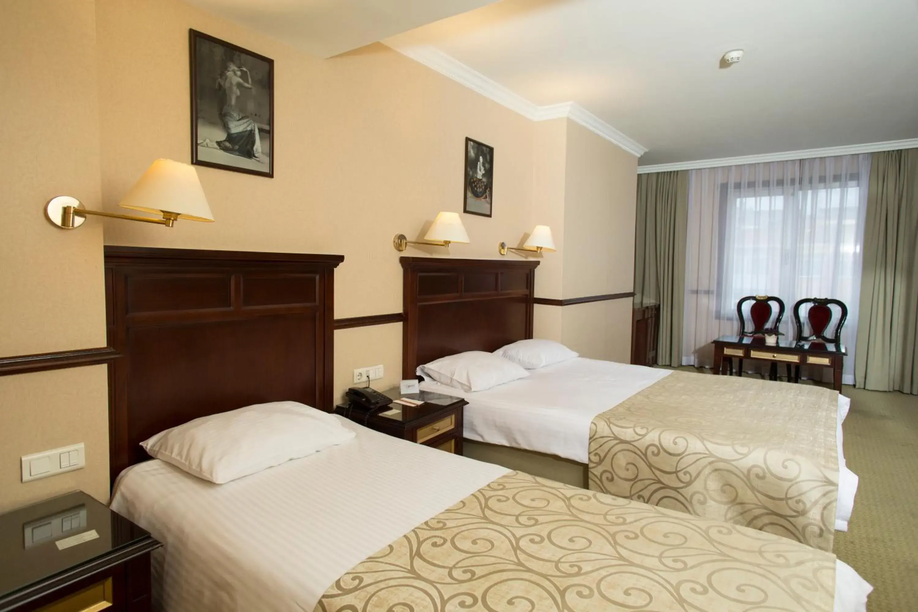 Decorative detail, Bed in Topkapi Inter Istanbul Hotel