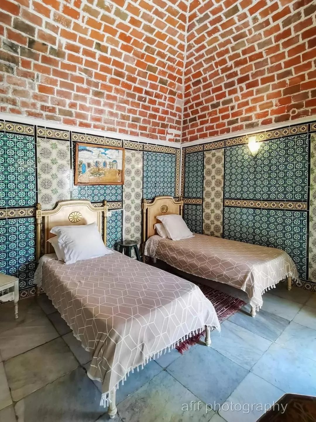 Bed in Hôtel Bou Fares