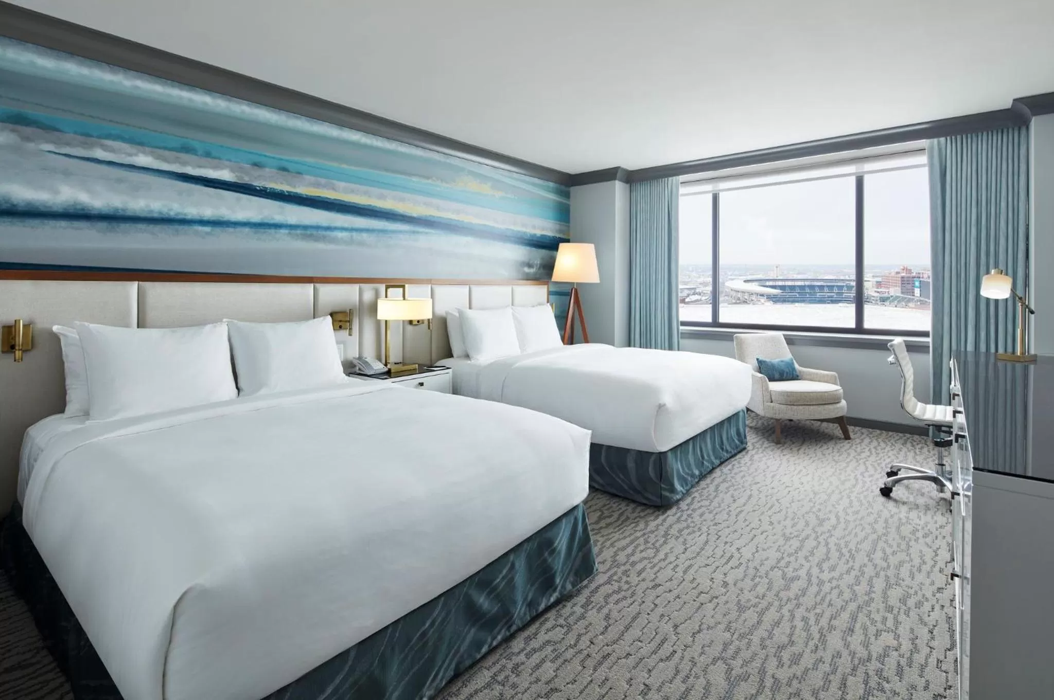 Bedroom, Bed in The Lofton Hotel Minneapolis, Tapestry Collection by Hilton