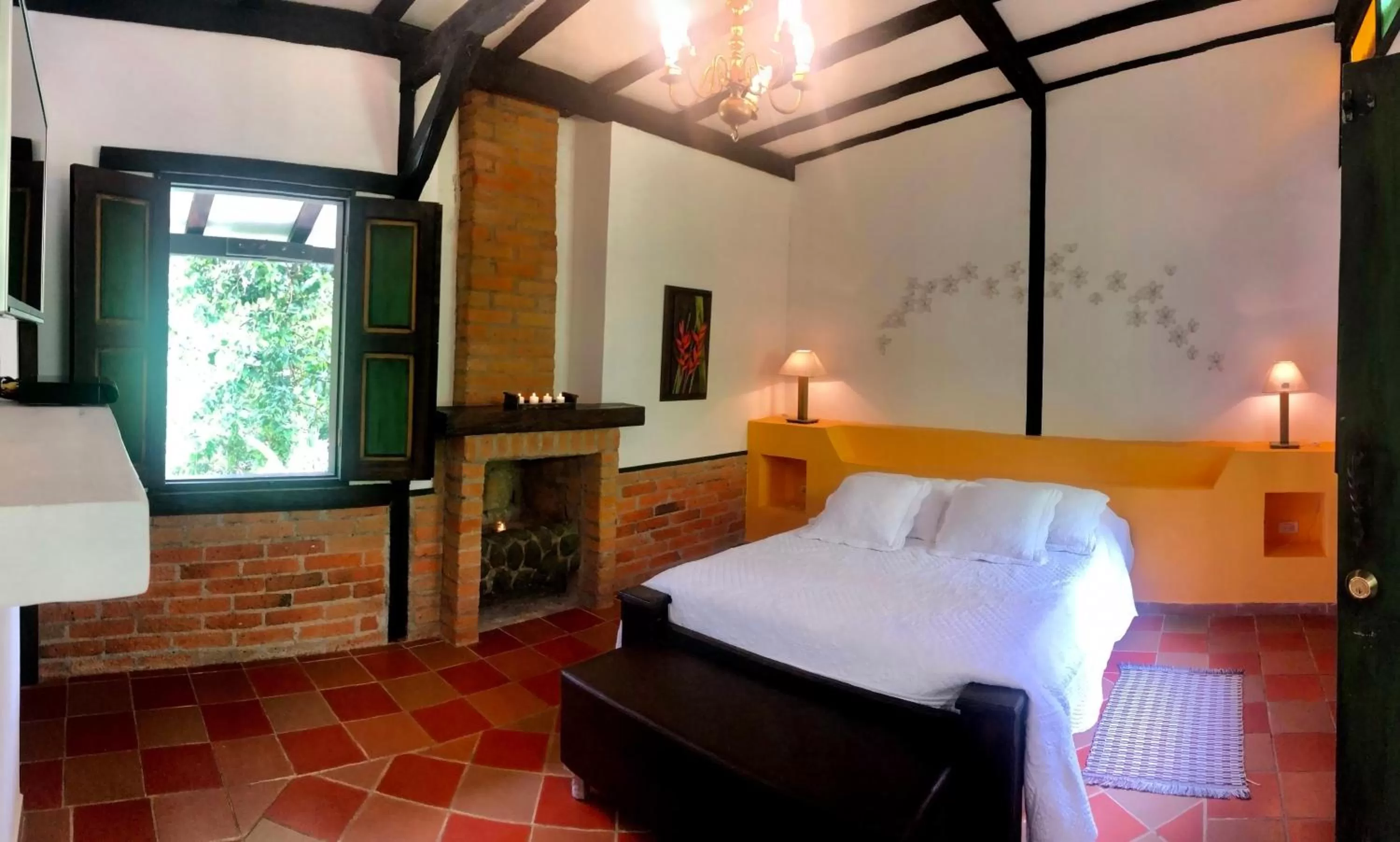 Decorative detail, Bed in Hotel Vísperas