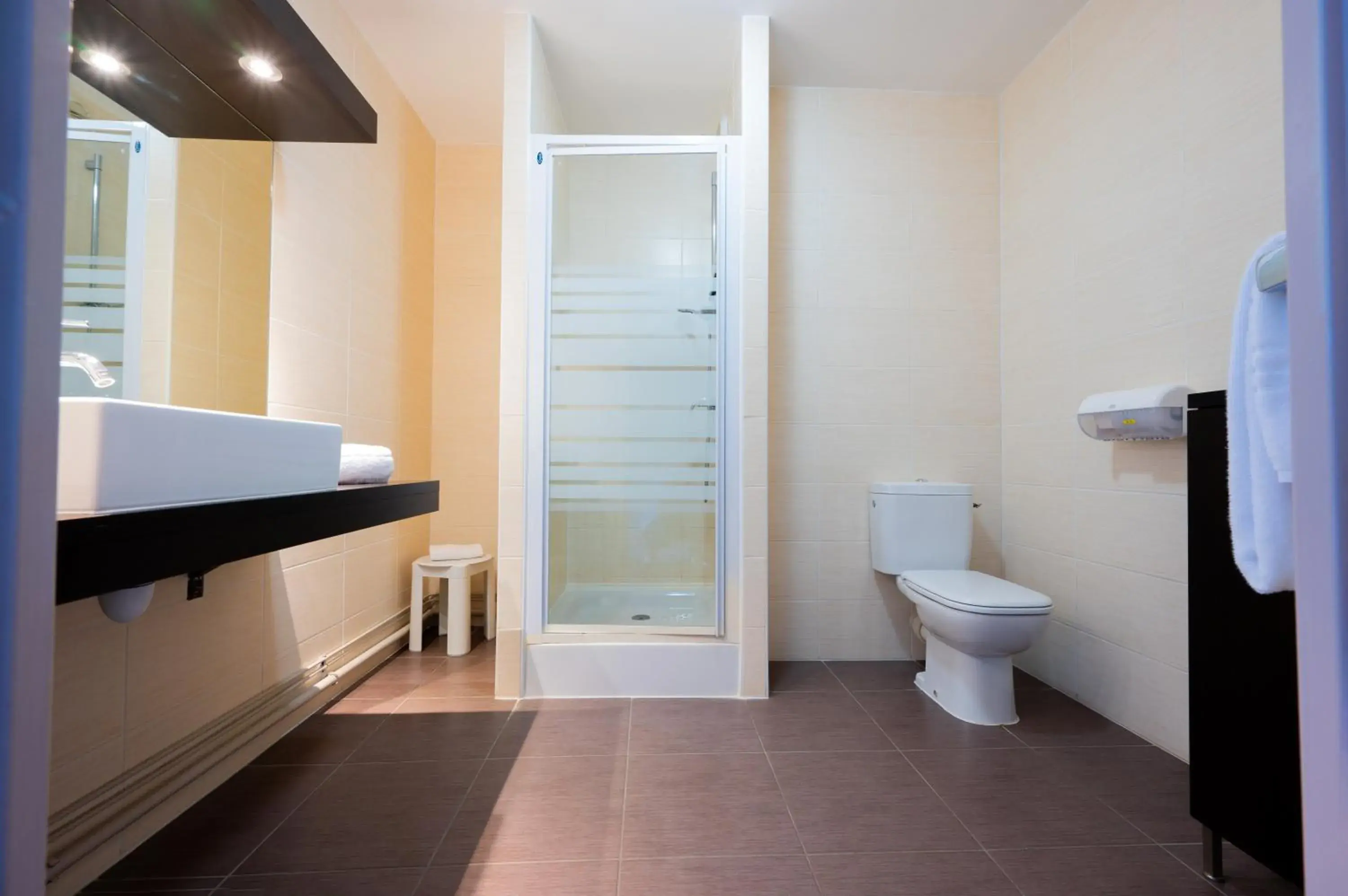 Shower, Bathroom in Hôtel & Restaurant des Remparts