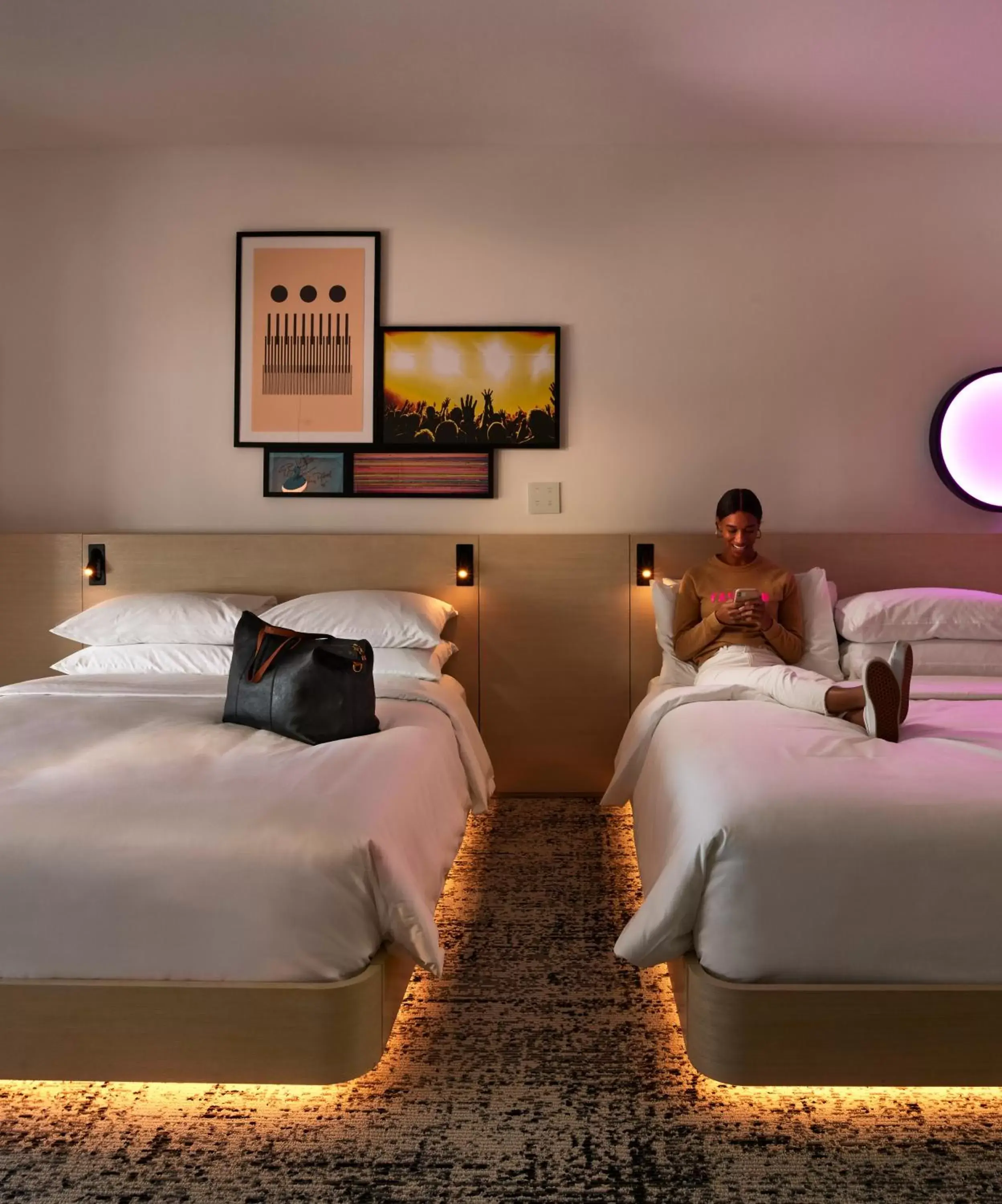 Bedroom, Bed in Reverb by Hard Rock Atlanta Downtown Bedroom, Bed in Reverb by Hard Rock Atlanta Downtown