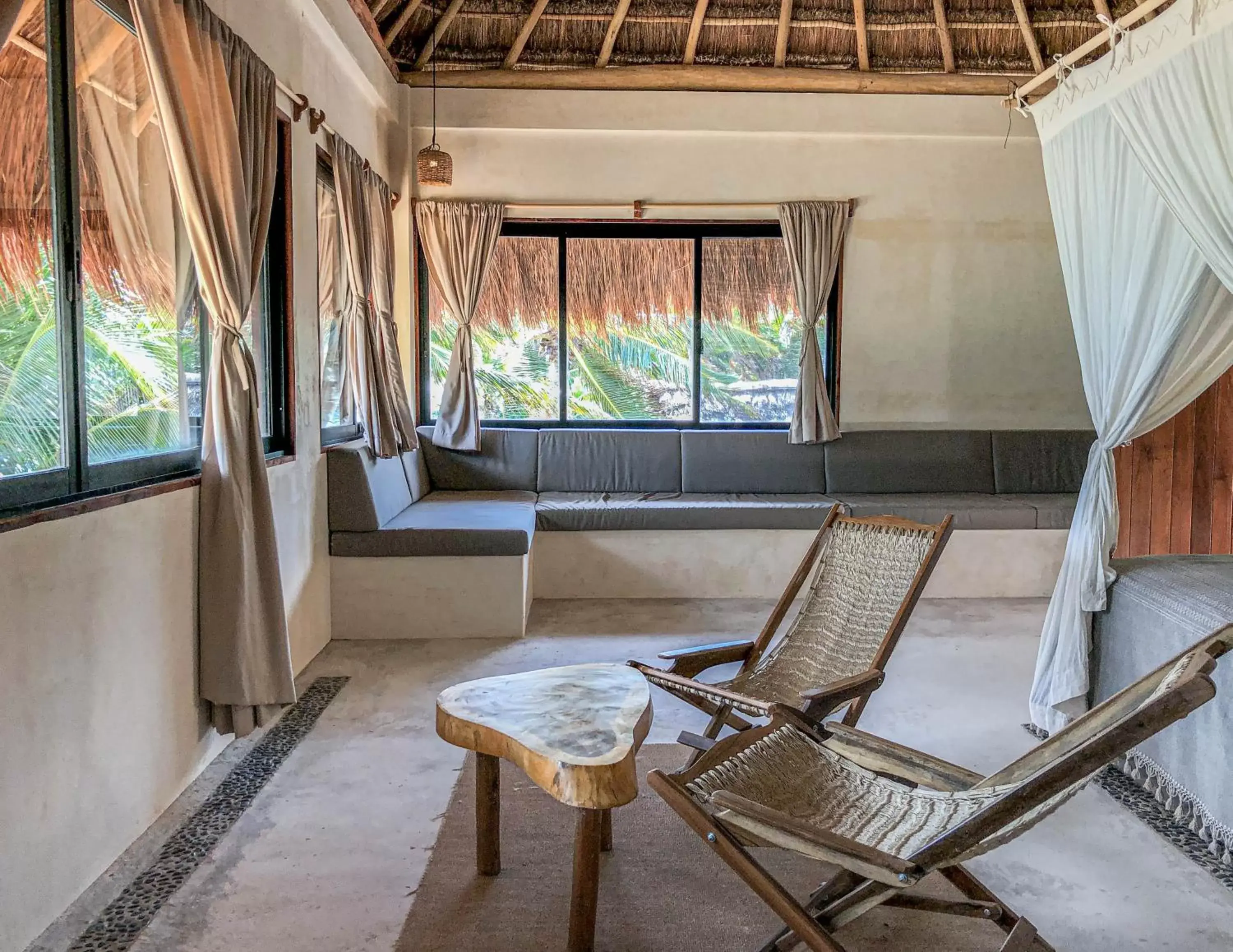 View (from property/room), Seating Area in Diamante K - Inside Tulum National Park