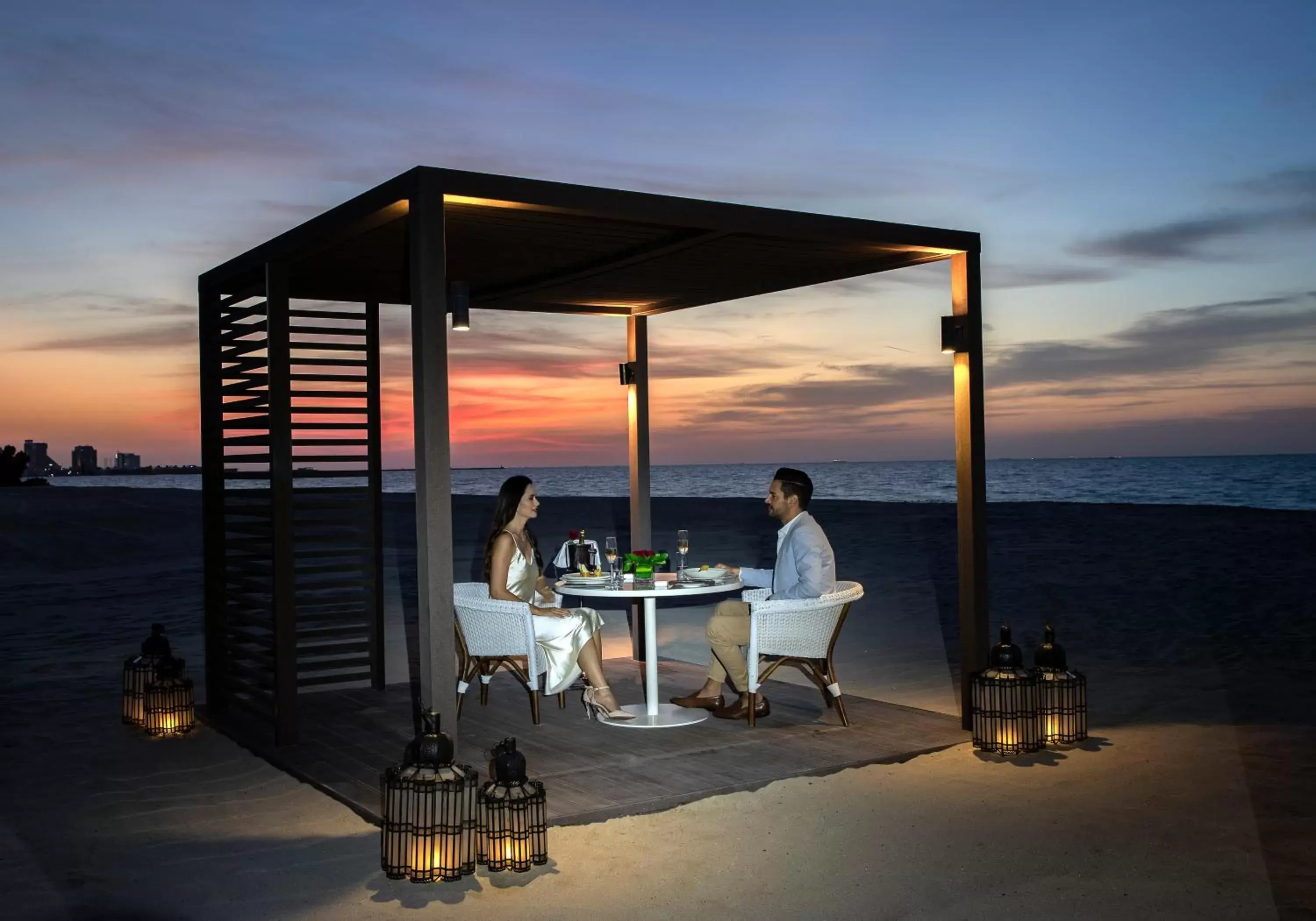 Dining area in The Oberoi Beach Resort, Al Zorah