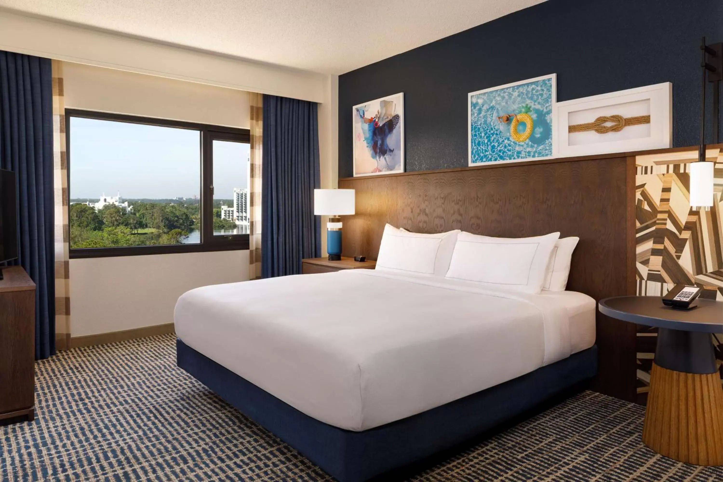View (from property/room), Bed in DoubleTree Suites by Hilton Orlando at Disney Springs