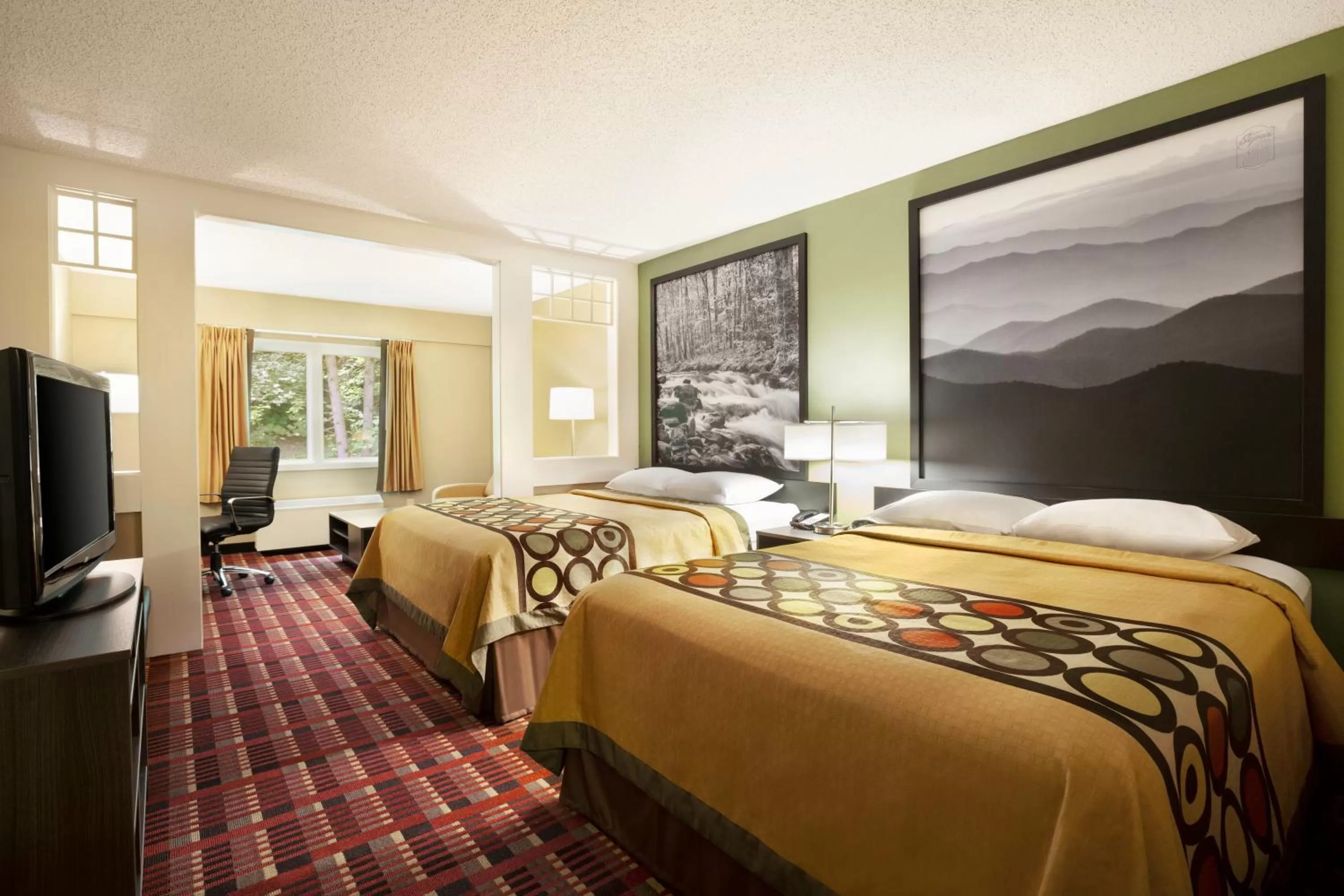 Bed in Super 8 by Wyndham Cherokee