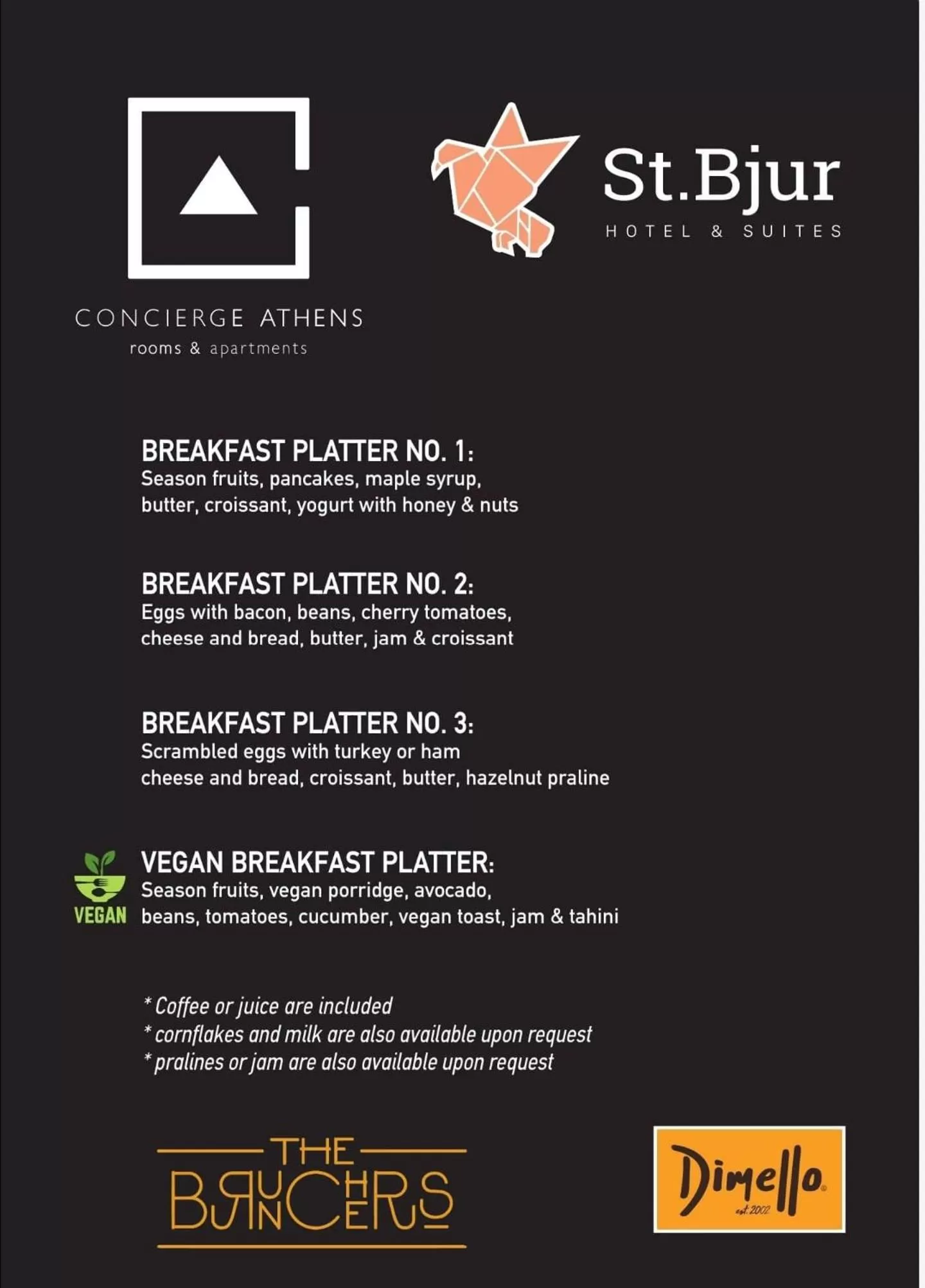 Food and drinks in St. Bjur Suites