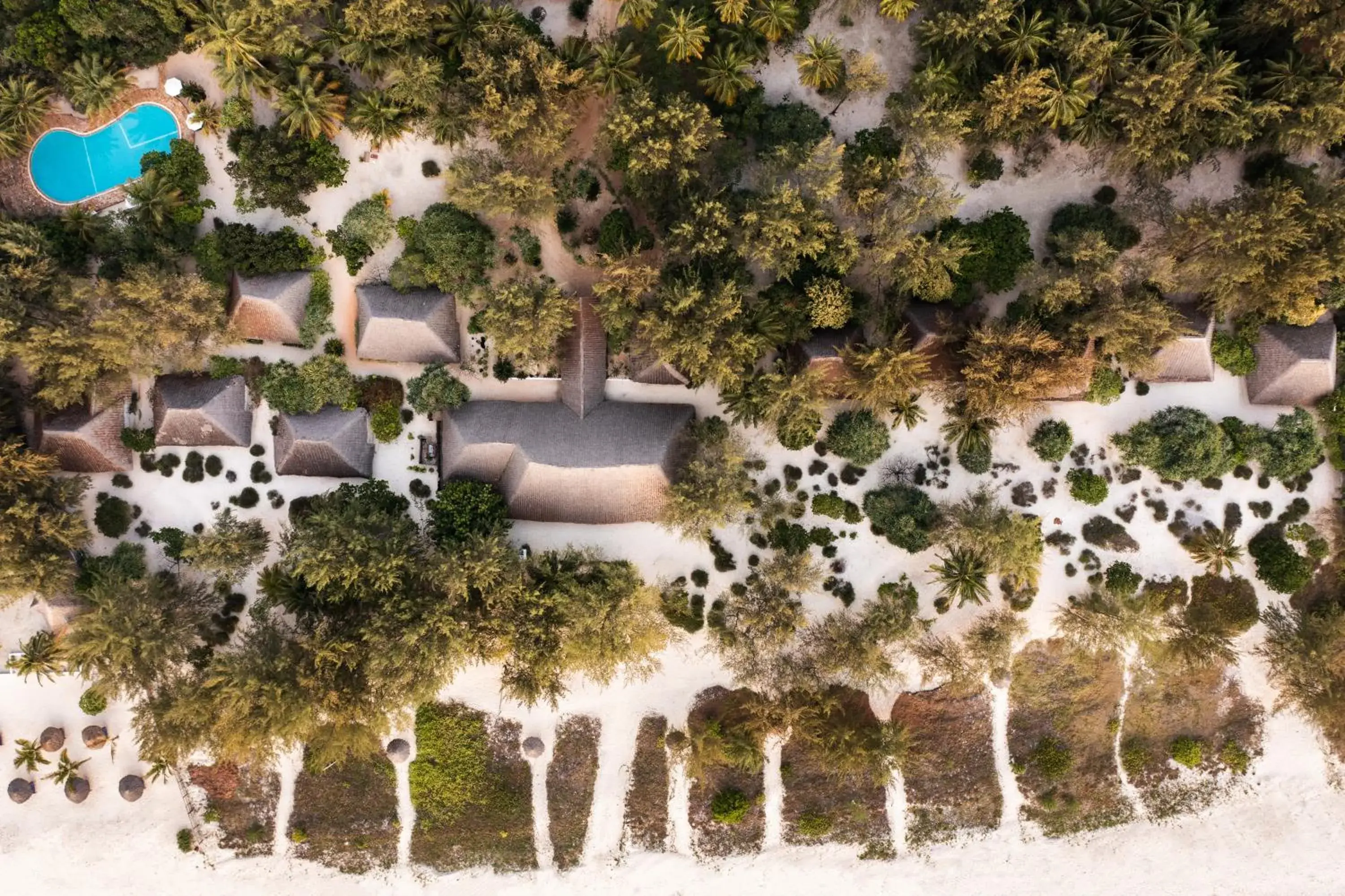 Bird's eye view in Hakuna Majiwe Beach Lodge Zanzibar