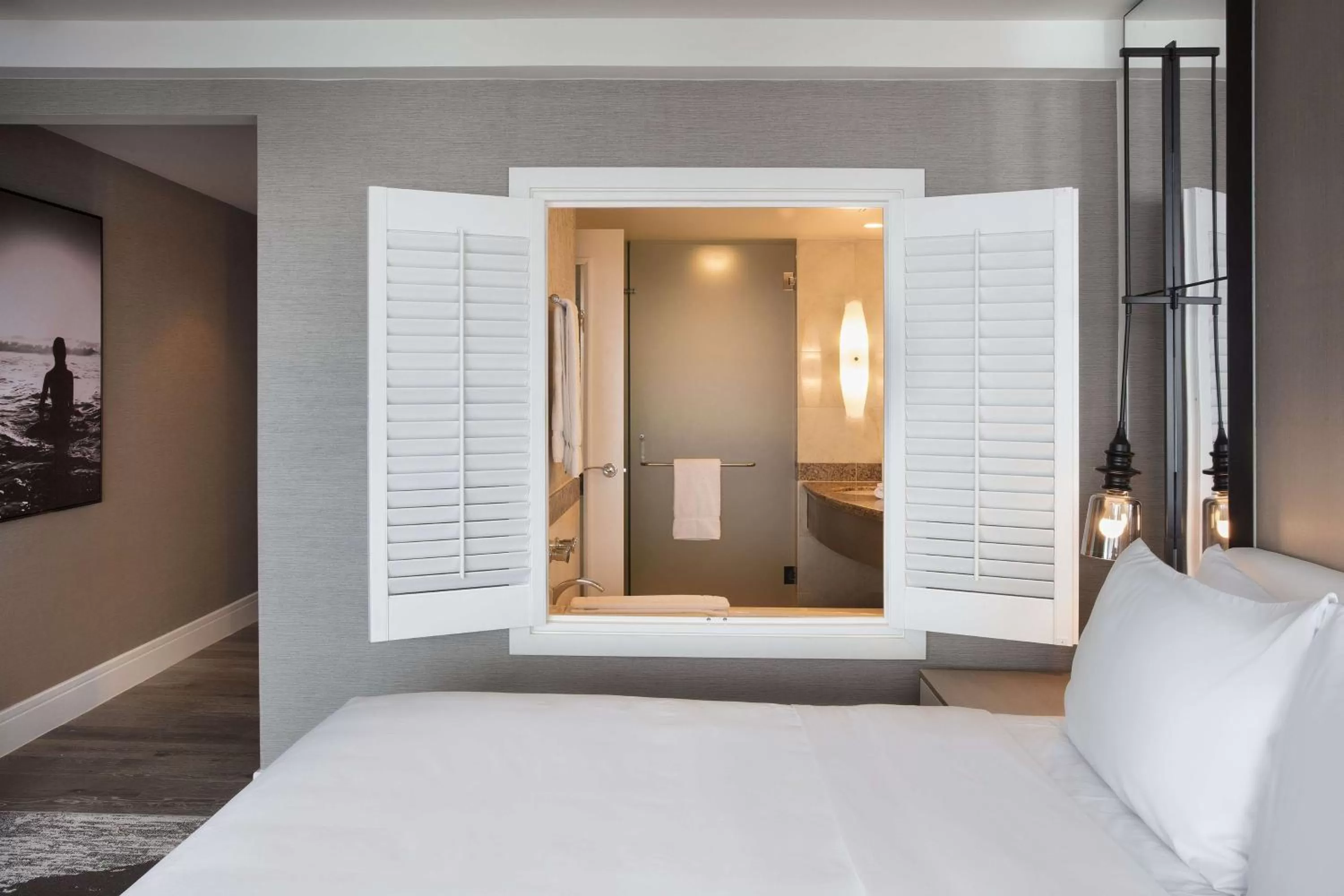 Bathroom, Bed in The Diplomat Beach Resort Hollywood, Curio Collection by Hilton