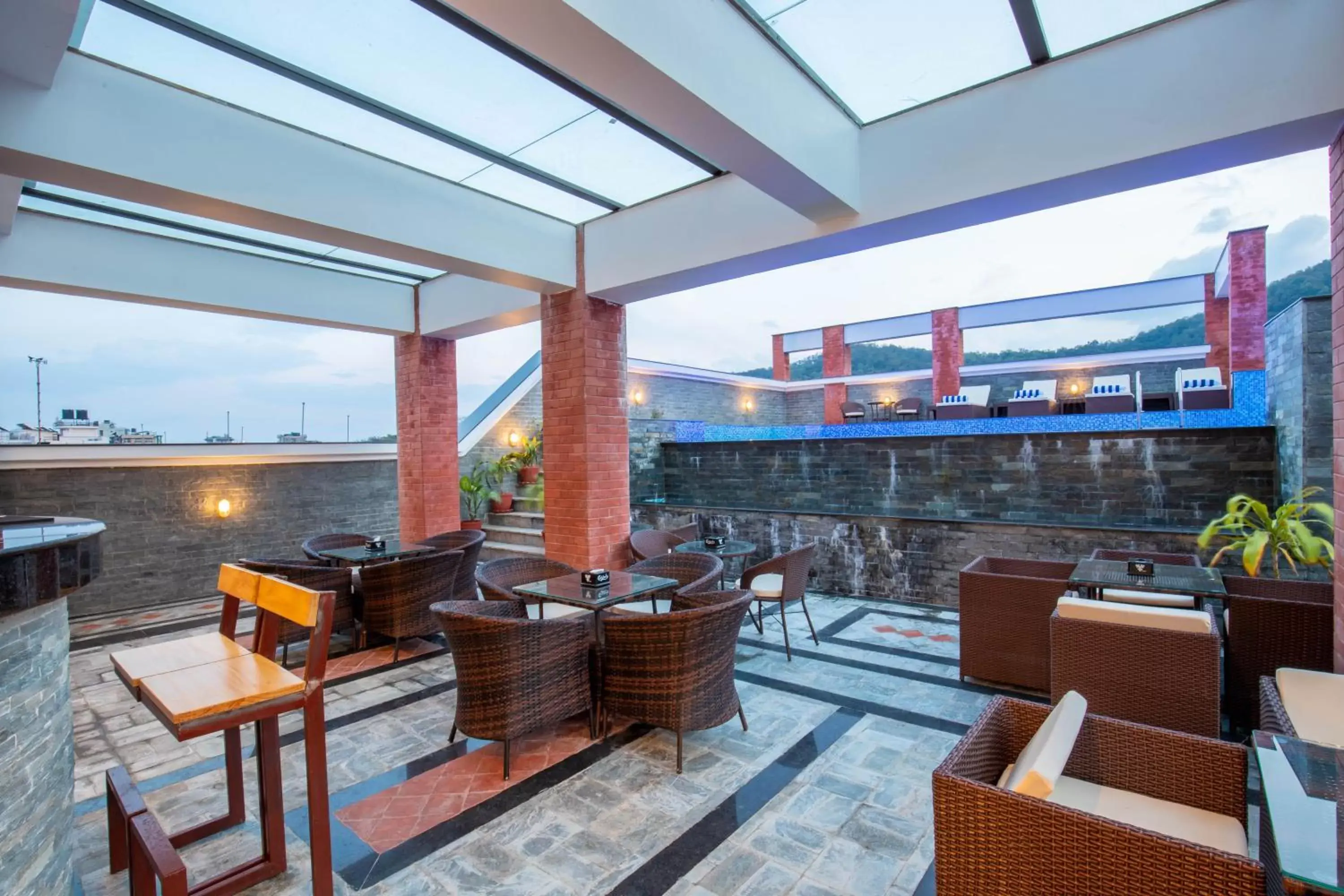 Lounge or bar in Landmark Pokhara Lounge or bar in Landmark Pokhara