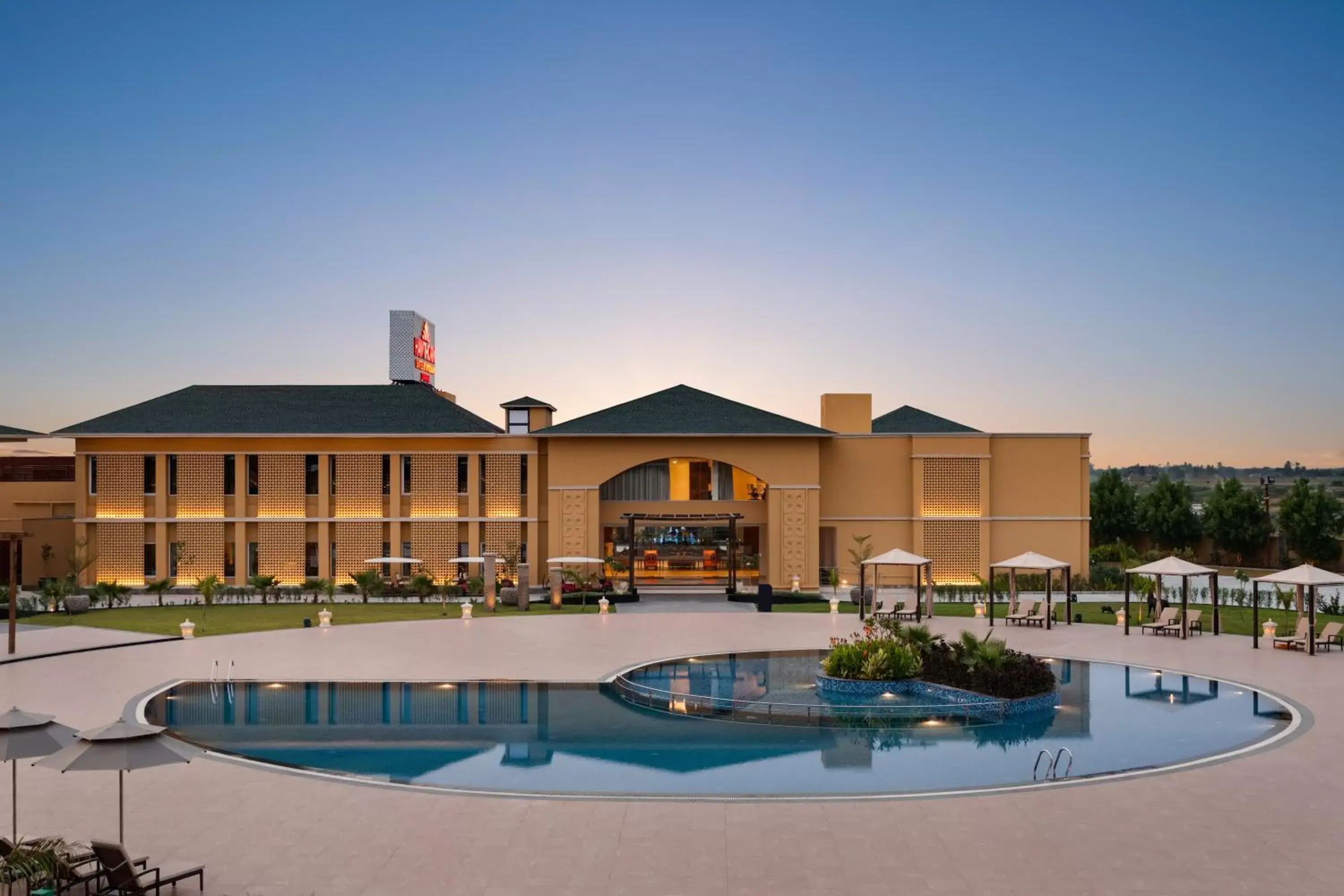 Swimming pool in Hawthorn Suites by Wyndham Dwarka Swimming pool in Hawthorn Suites by Wyndham Dwarka