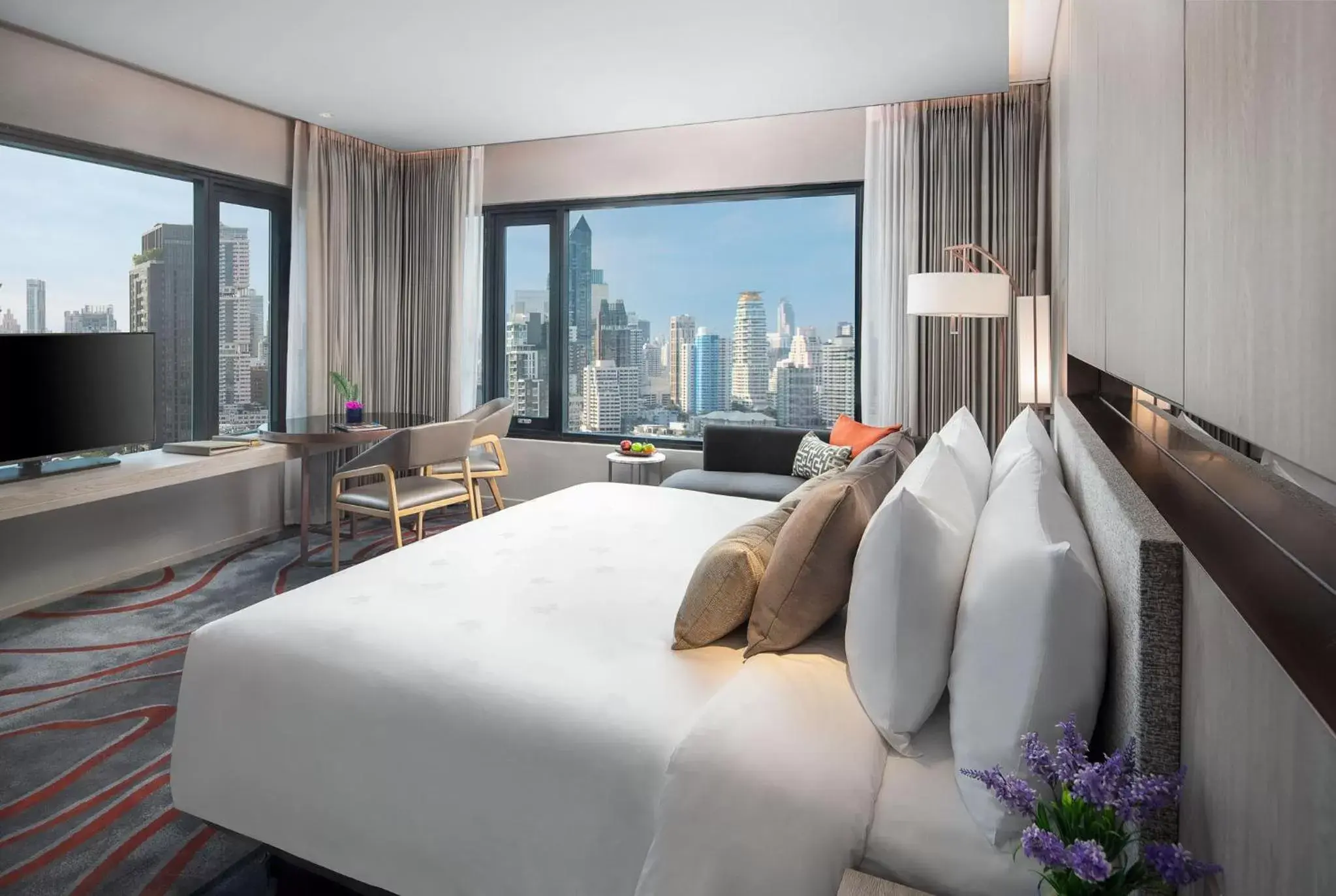 Bedroom in Hotel Nikko Bangkok - SHA Extra Plus Certified