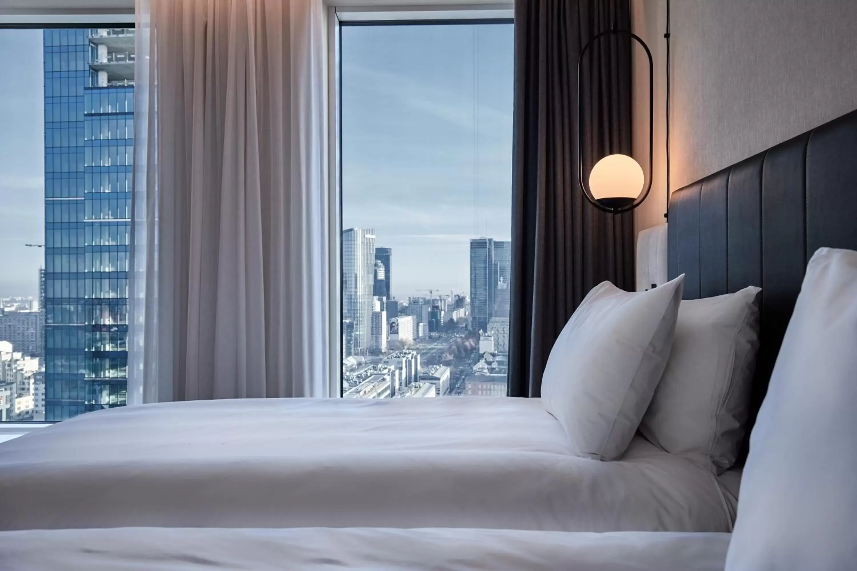 City view, Bed in Crowne Plaza - Warsaw - The HUB, an IHG Hotel