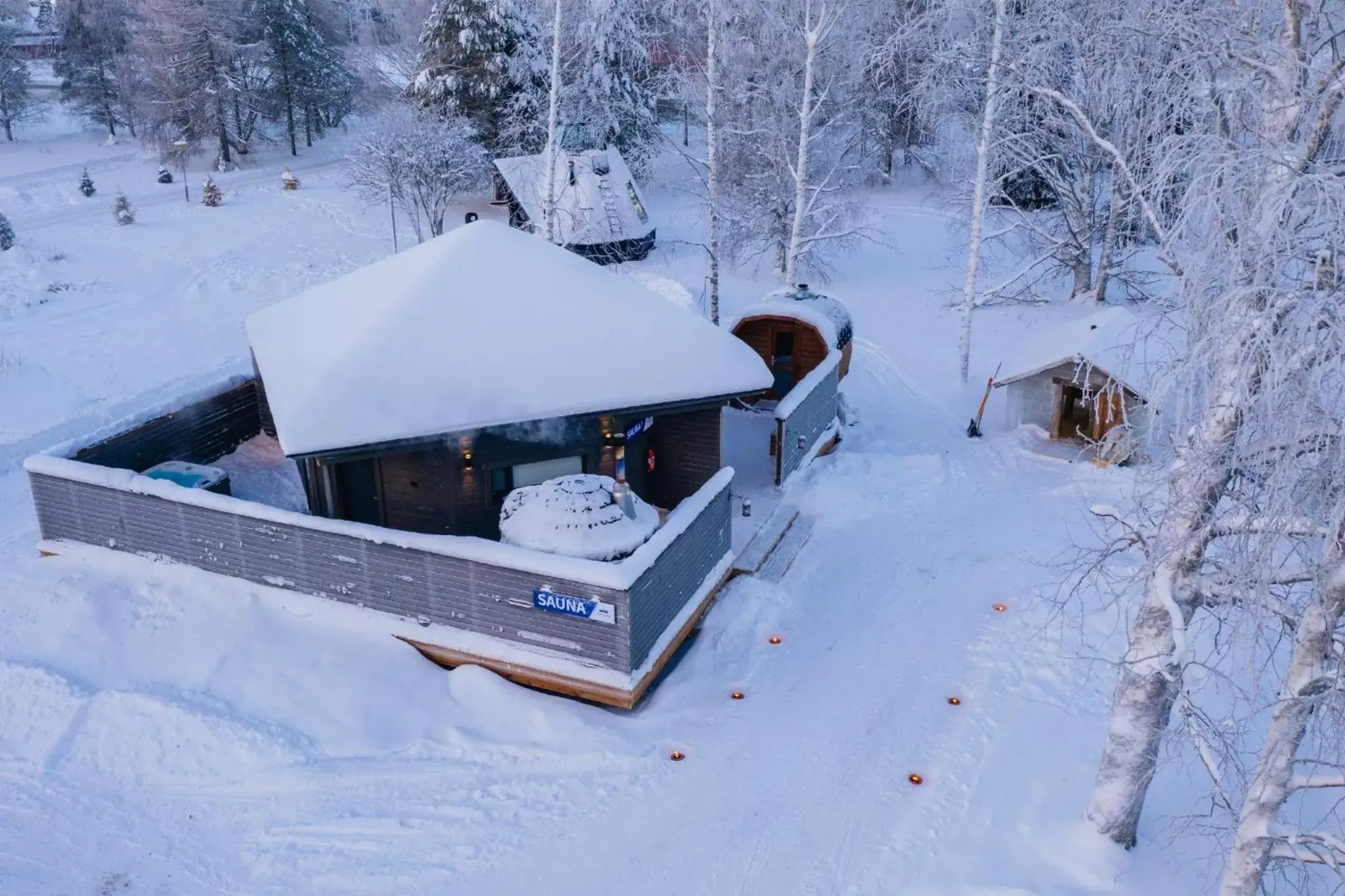 Property building, Winter in Apukka Resort