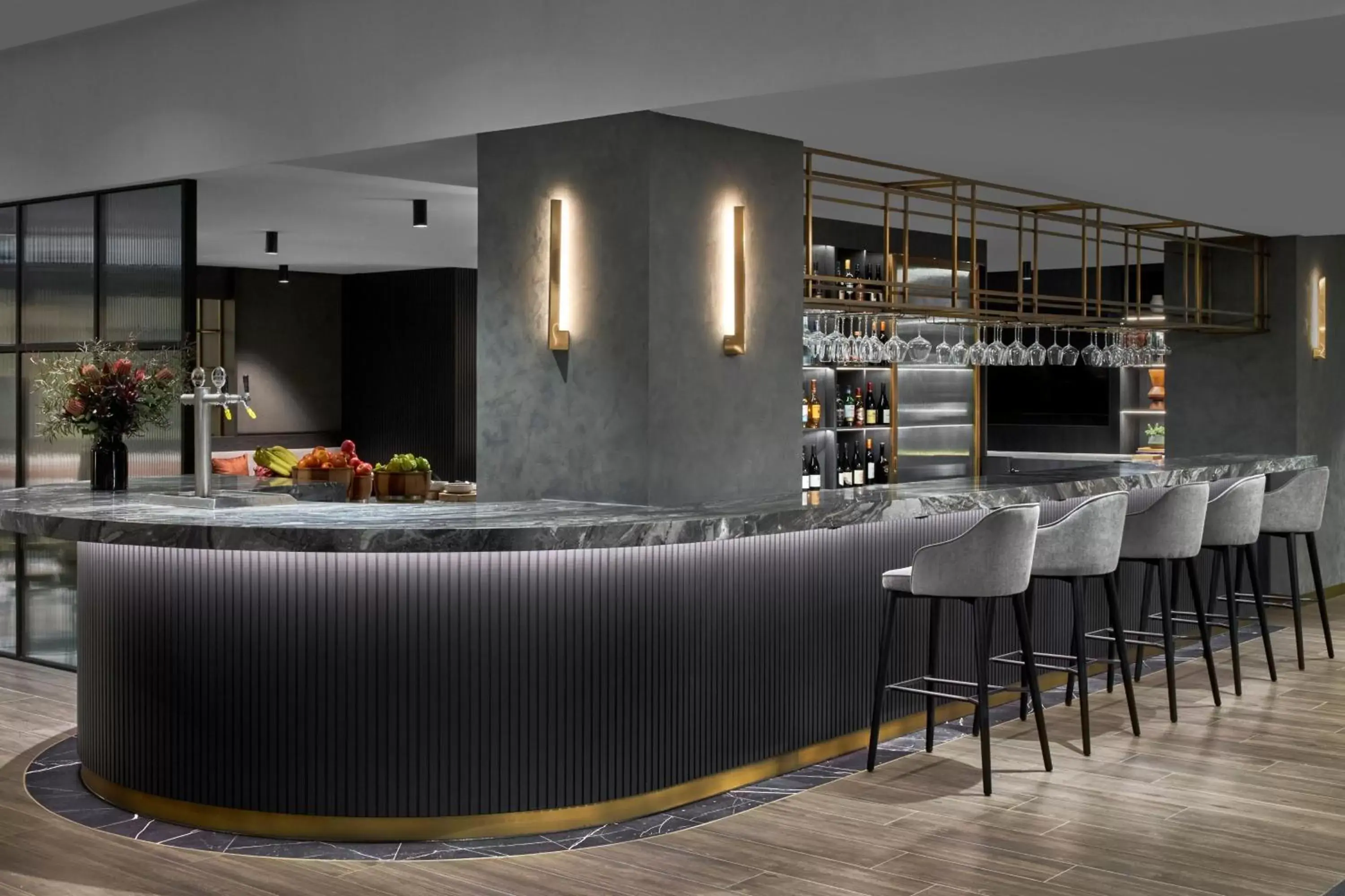 Lounge or bar, Restaurant/Places to Eat in Melbourne Marriott Hotel