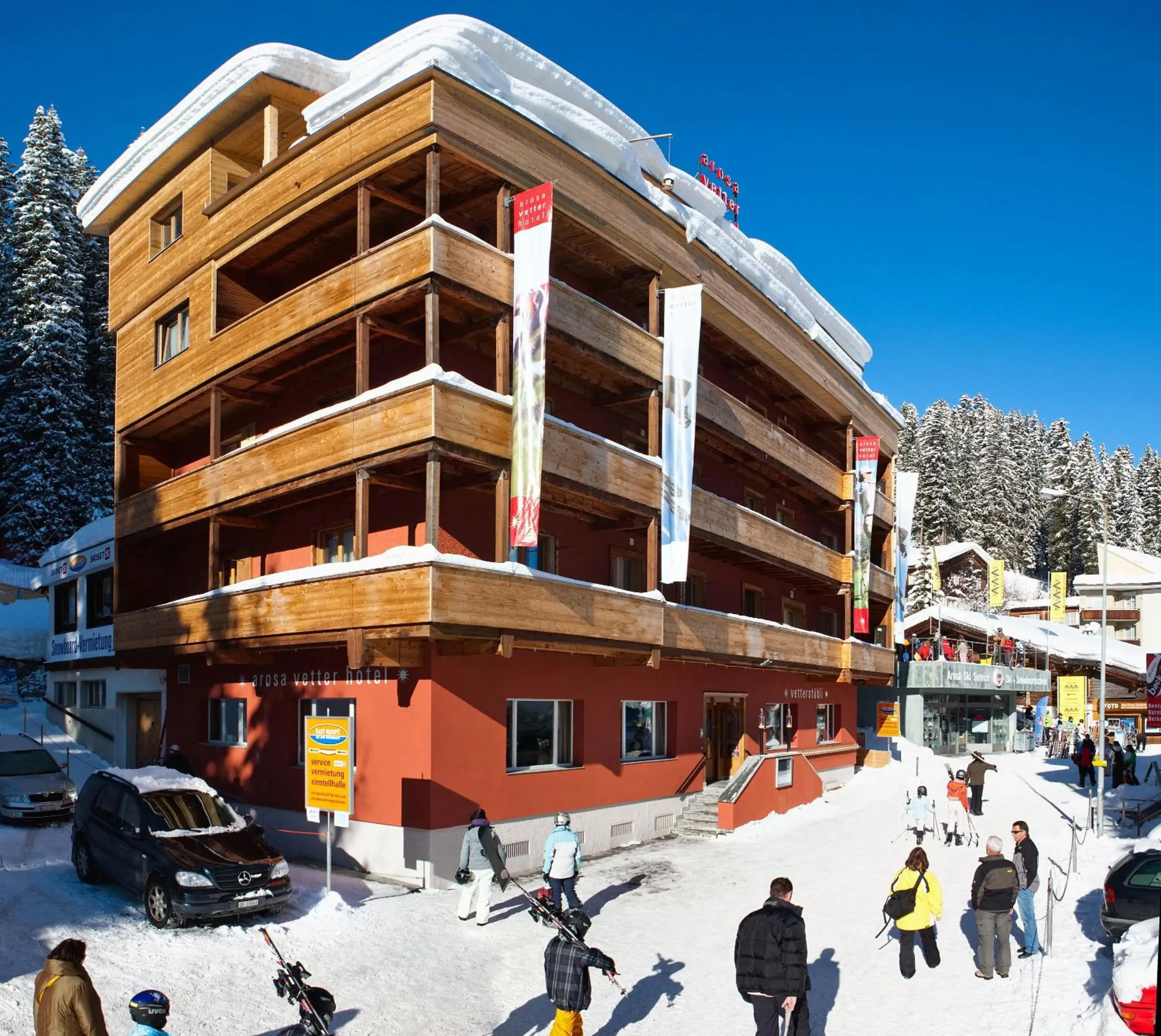 Property building, Winter in Arosa Vetter Hotel