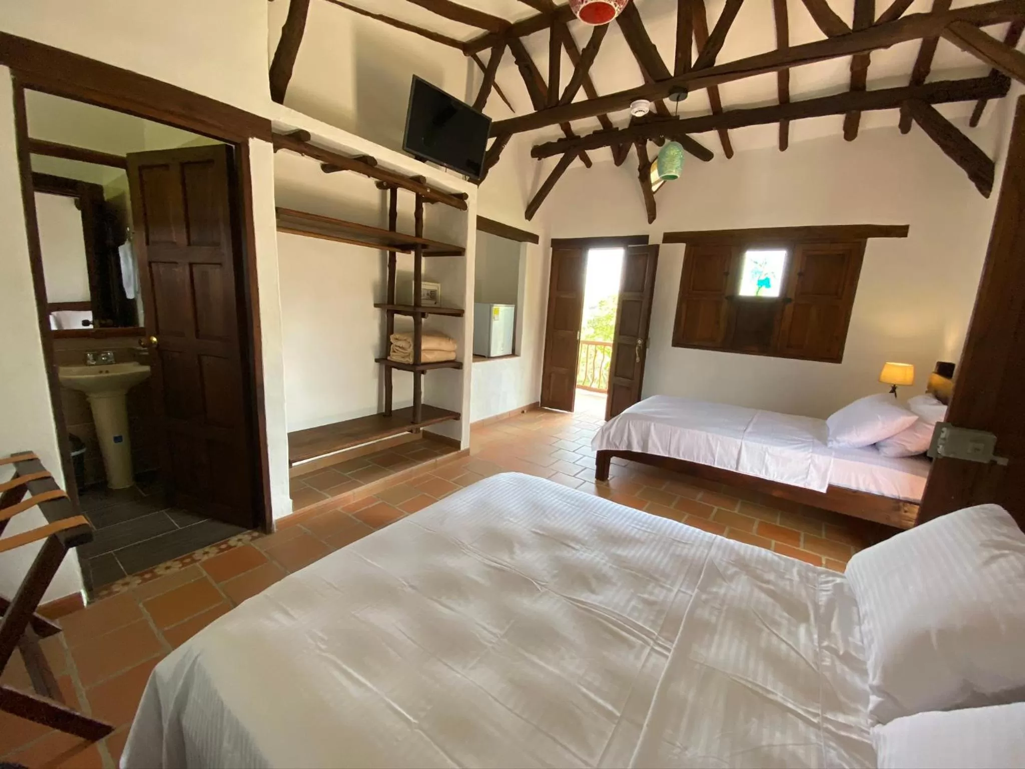 Triple Room with Balcony in Hotel Campestre Ataraxia Barichara