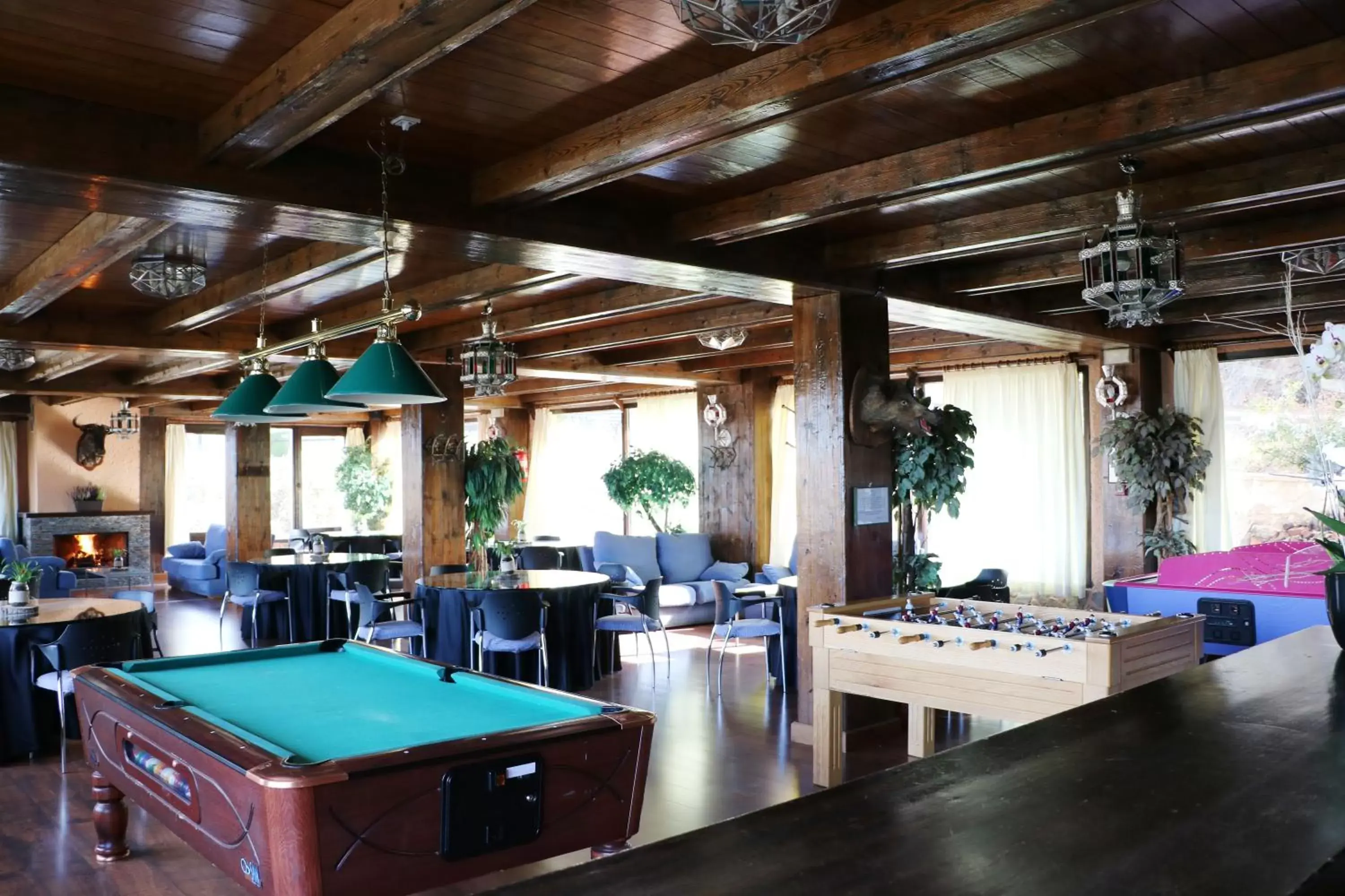 Communal lounge/ TV room, Billiards in Hotel El Guerra